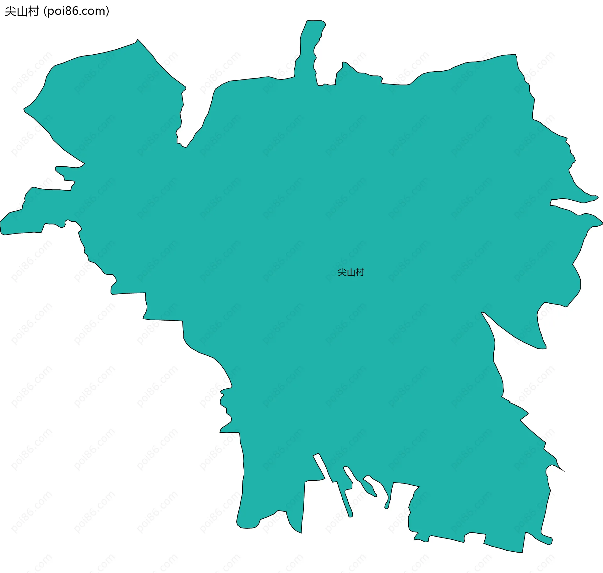 尖山村边界地图