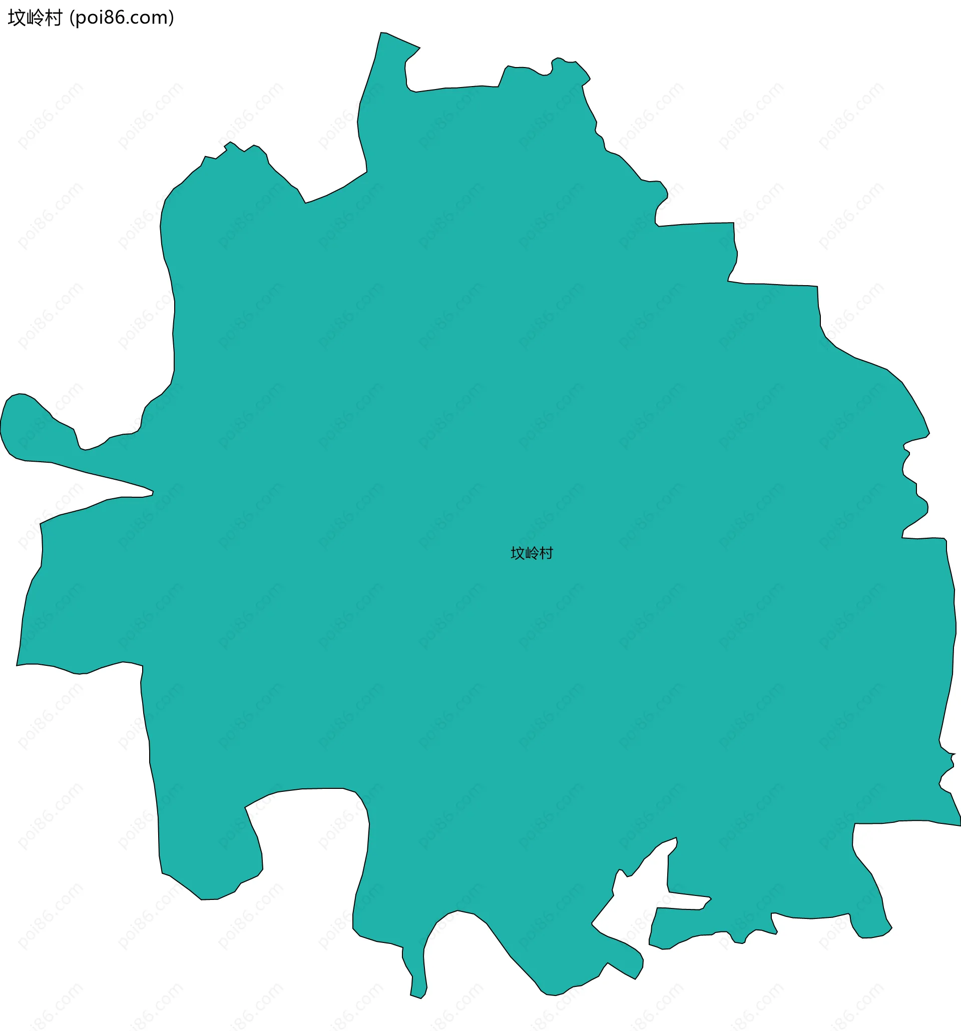 坟岭村边界地图