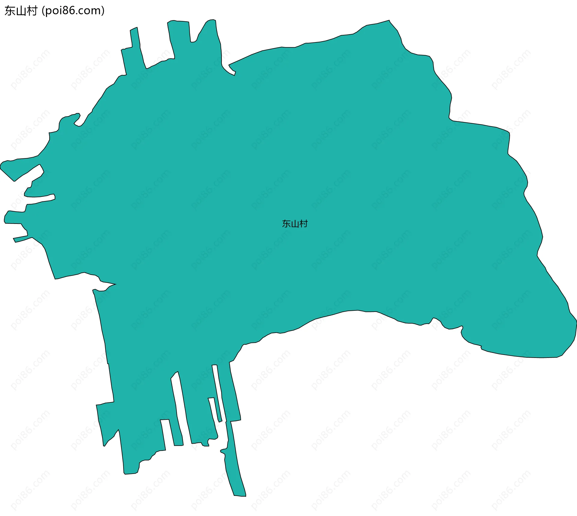 东山村边界地图
