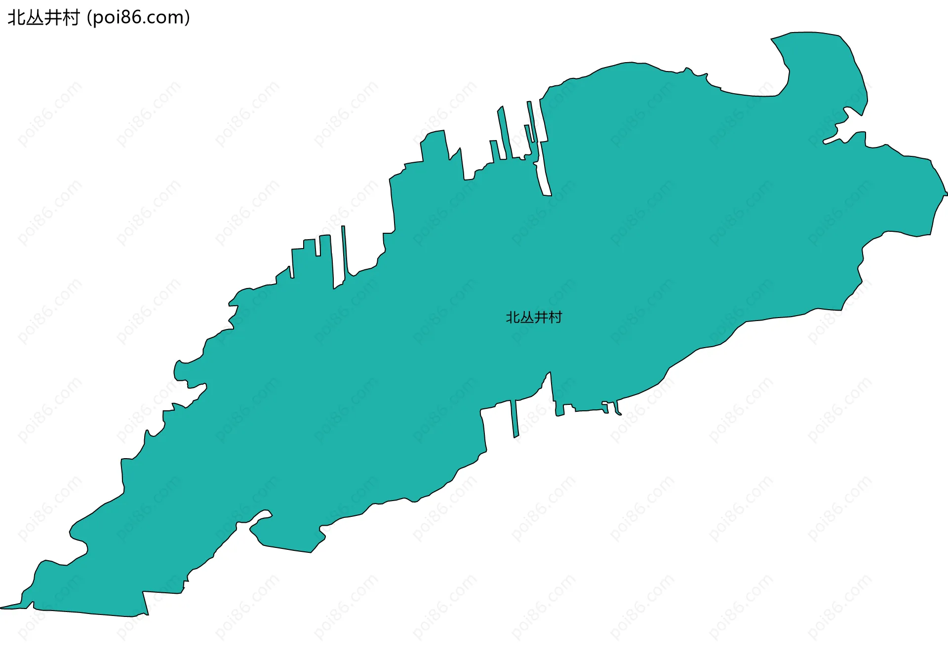 北丛井村边界地图