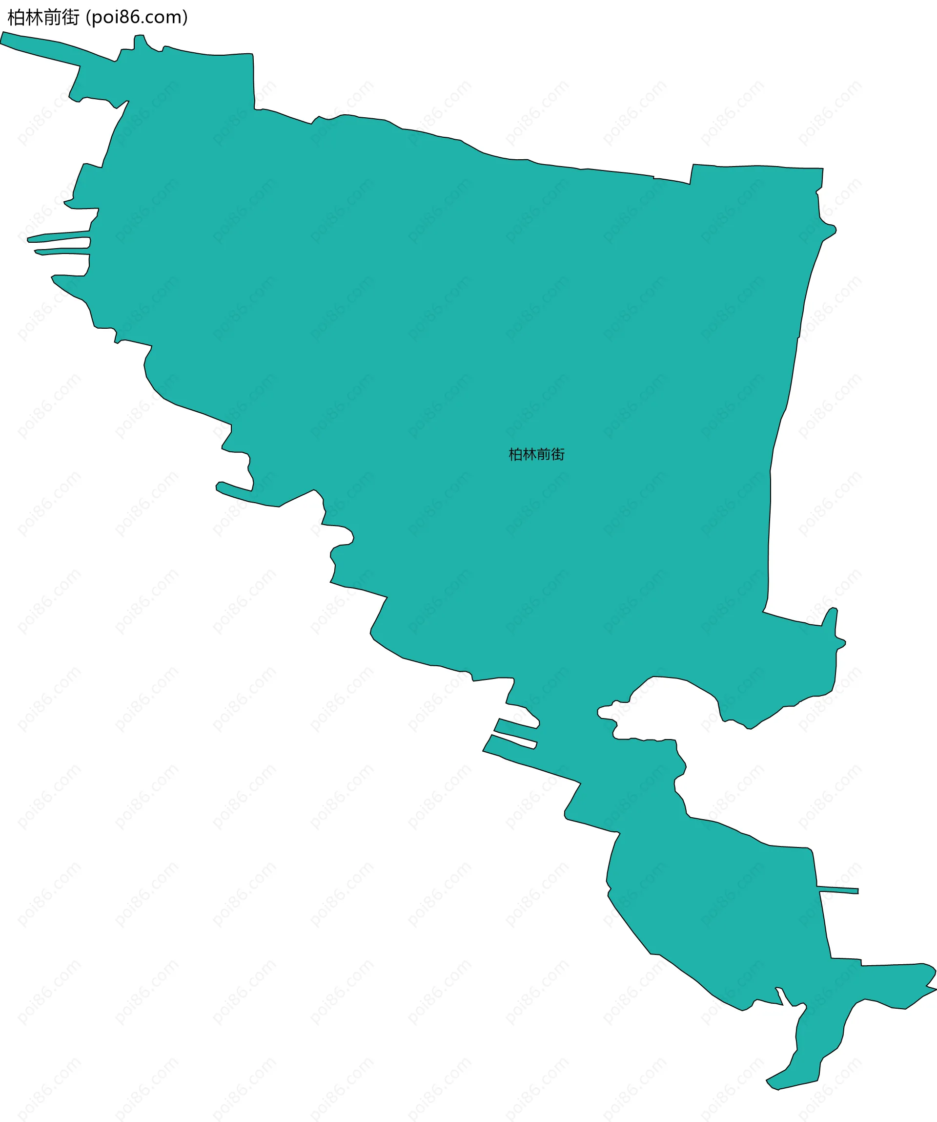 柏林前街边界地图