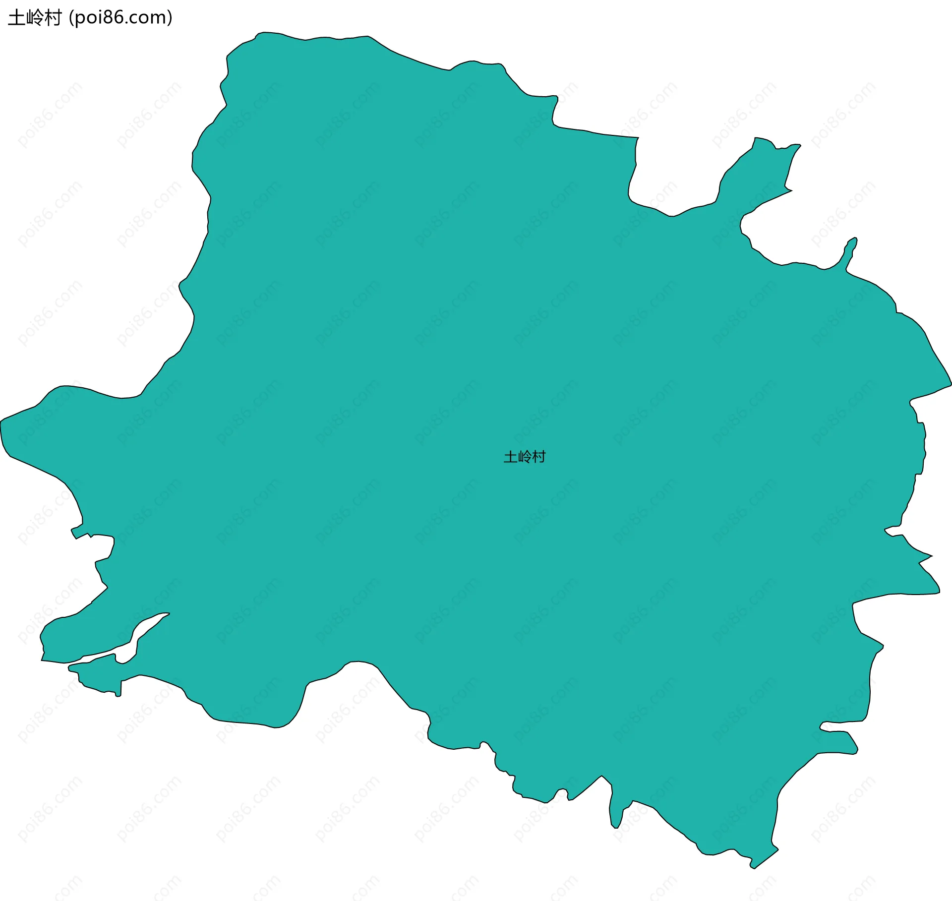 土岭村边界地图