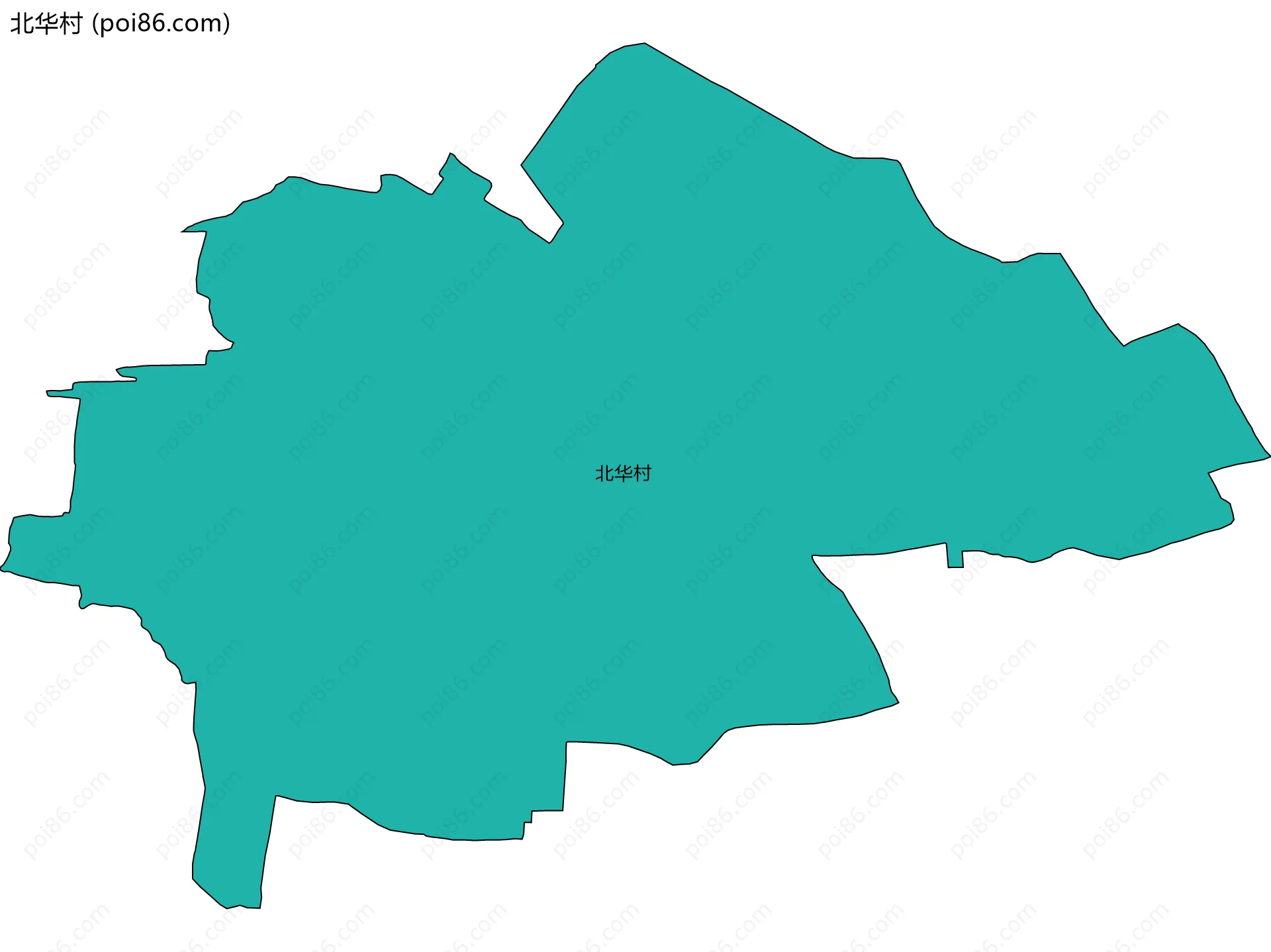 北华村边界地图