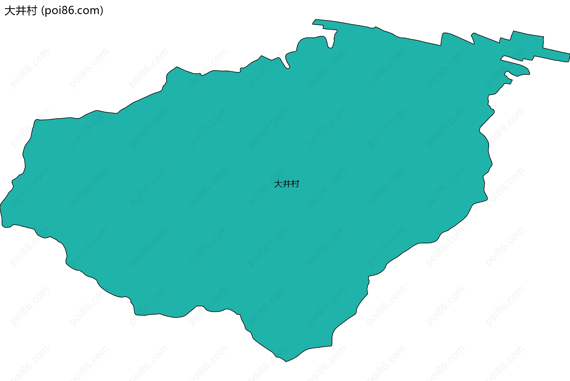 大井村边界地图