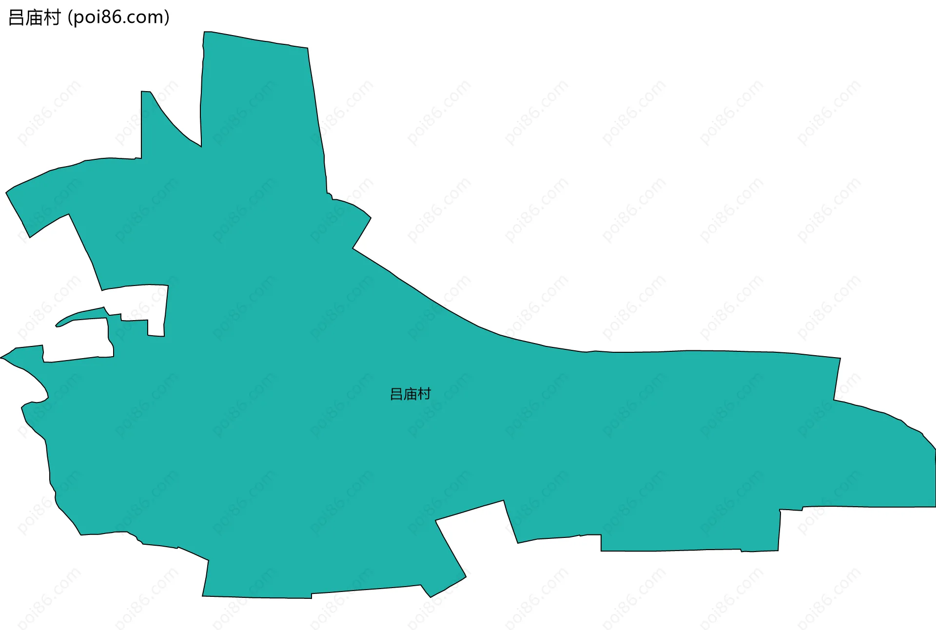 吕庙村边界地图