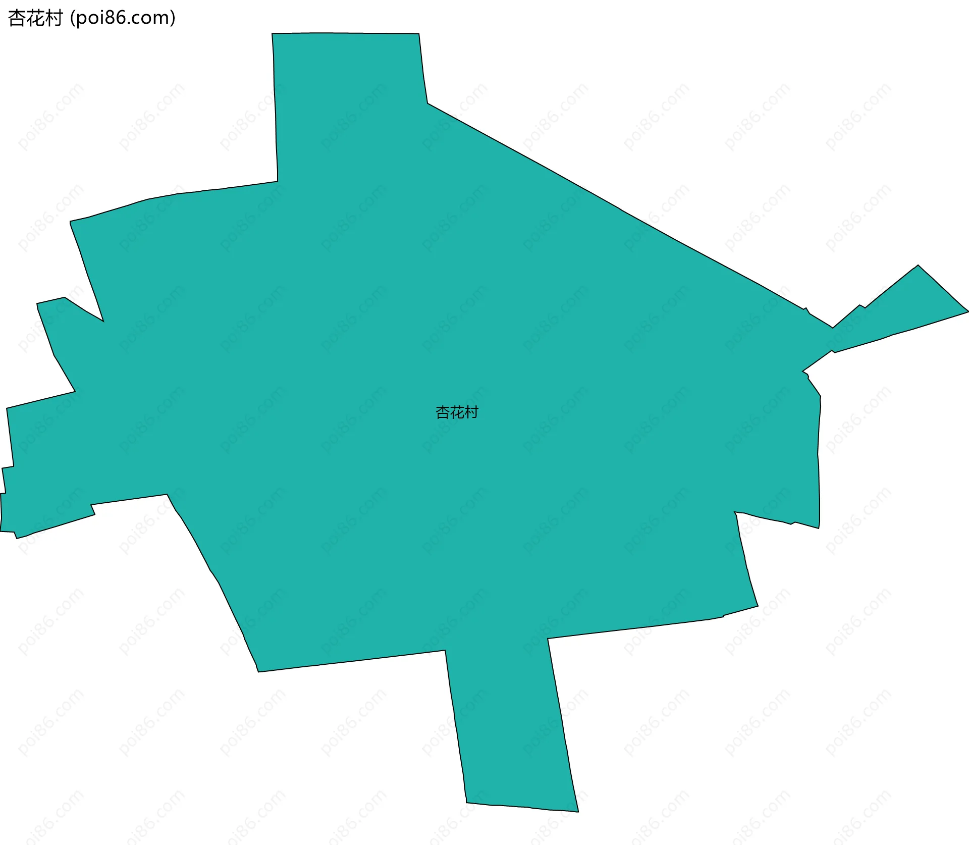 杏花村边界地图