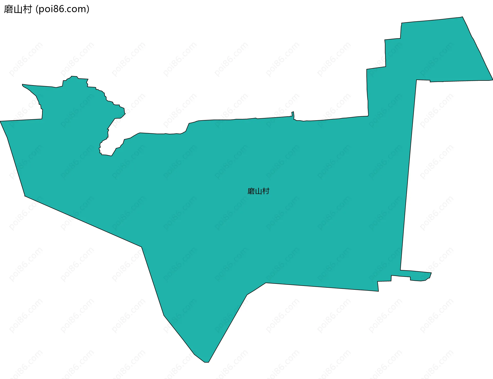 磨山村边界地图