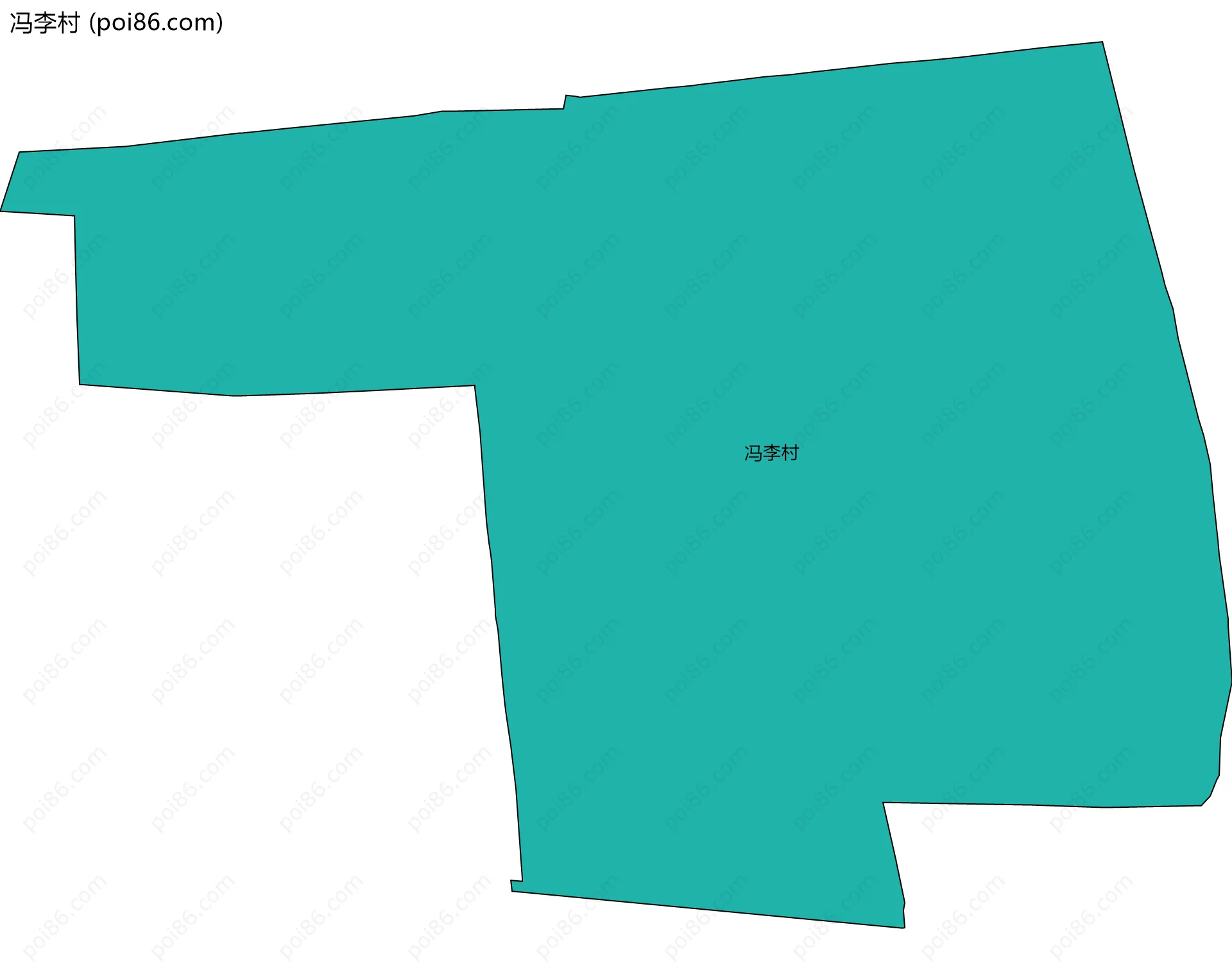 冯李村边界地图