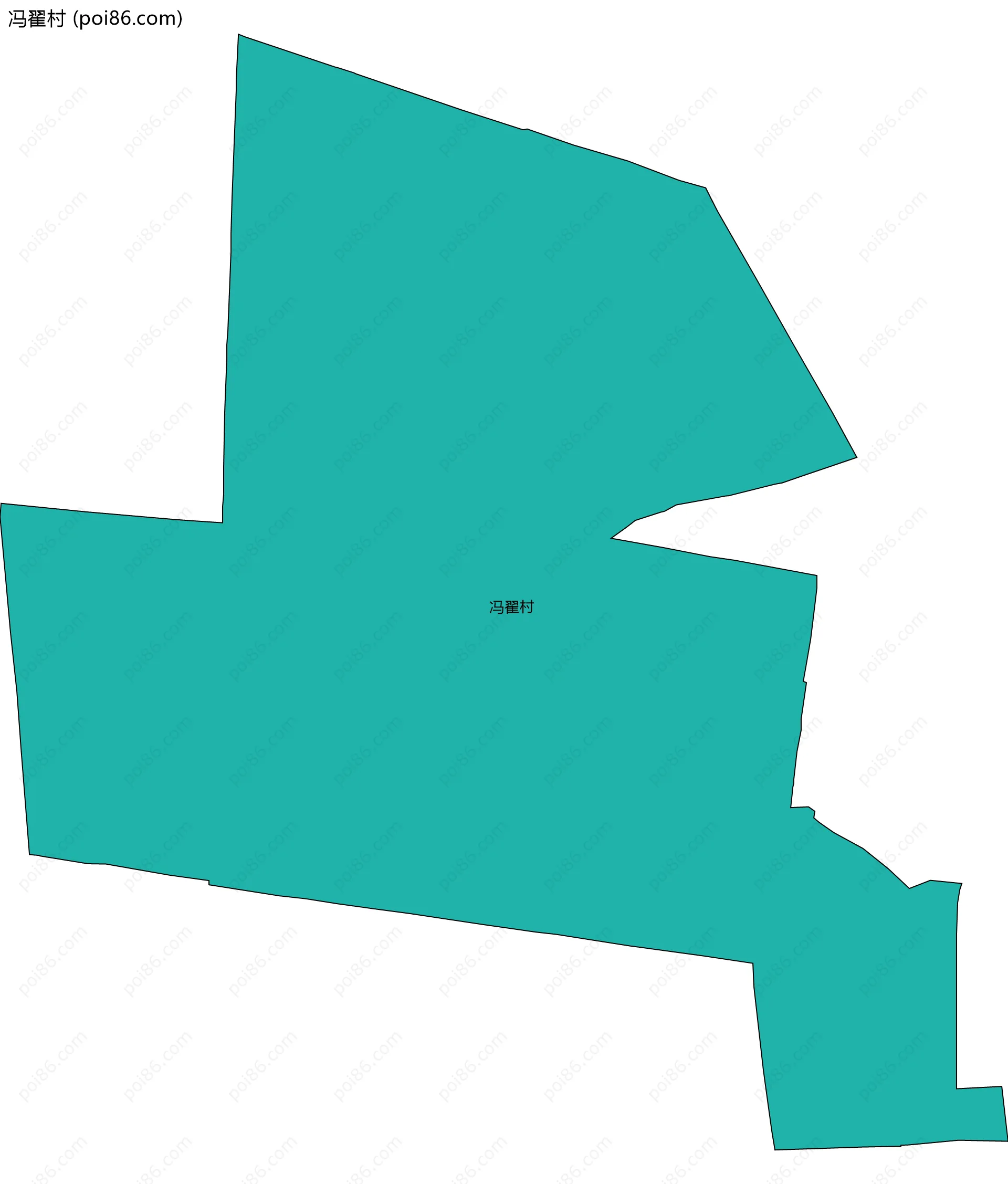 冯翟村边界地图