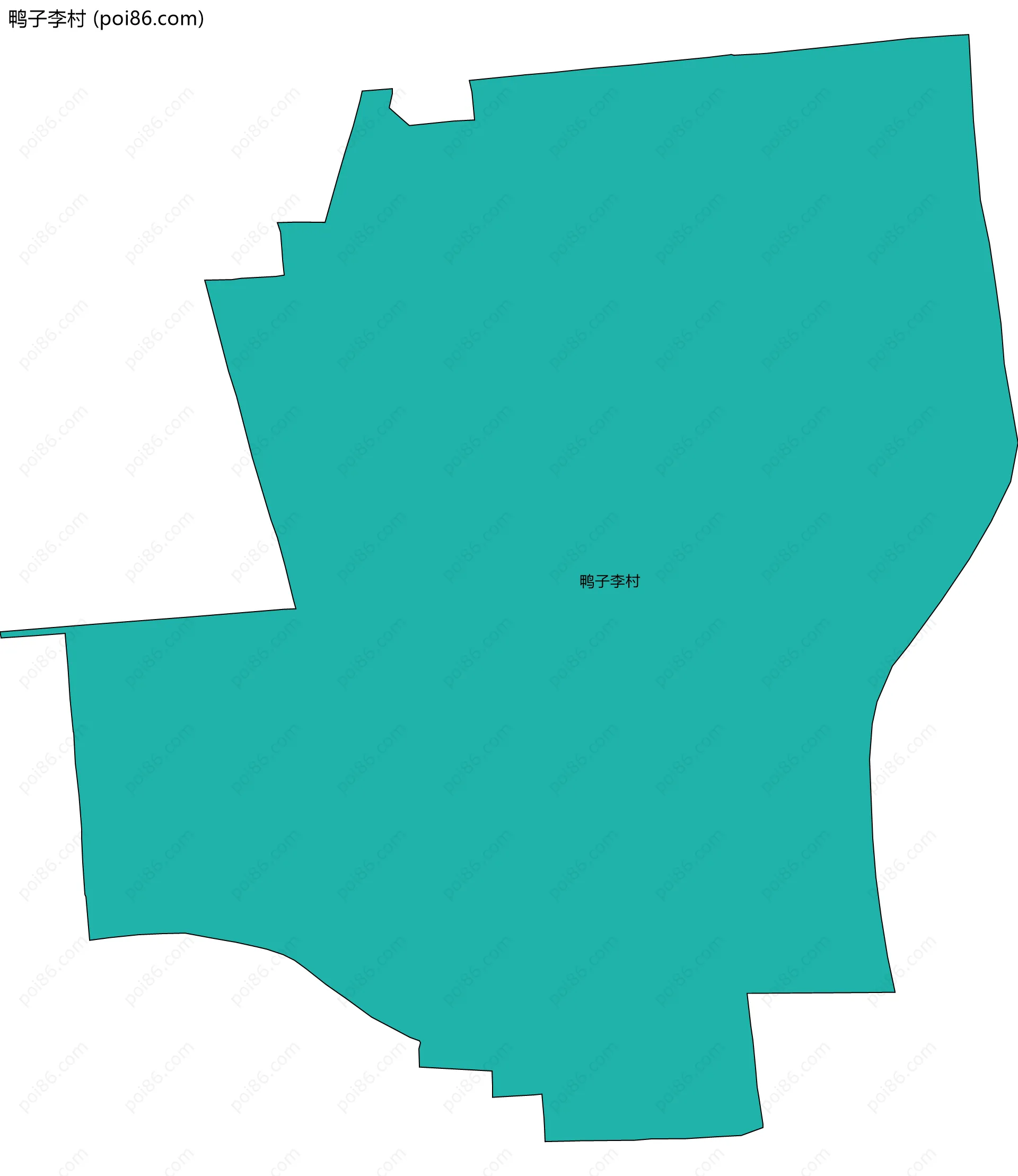 鸭子李村边界地图