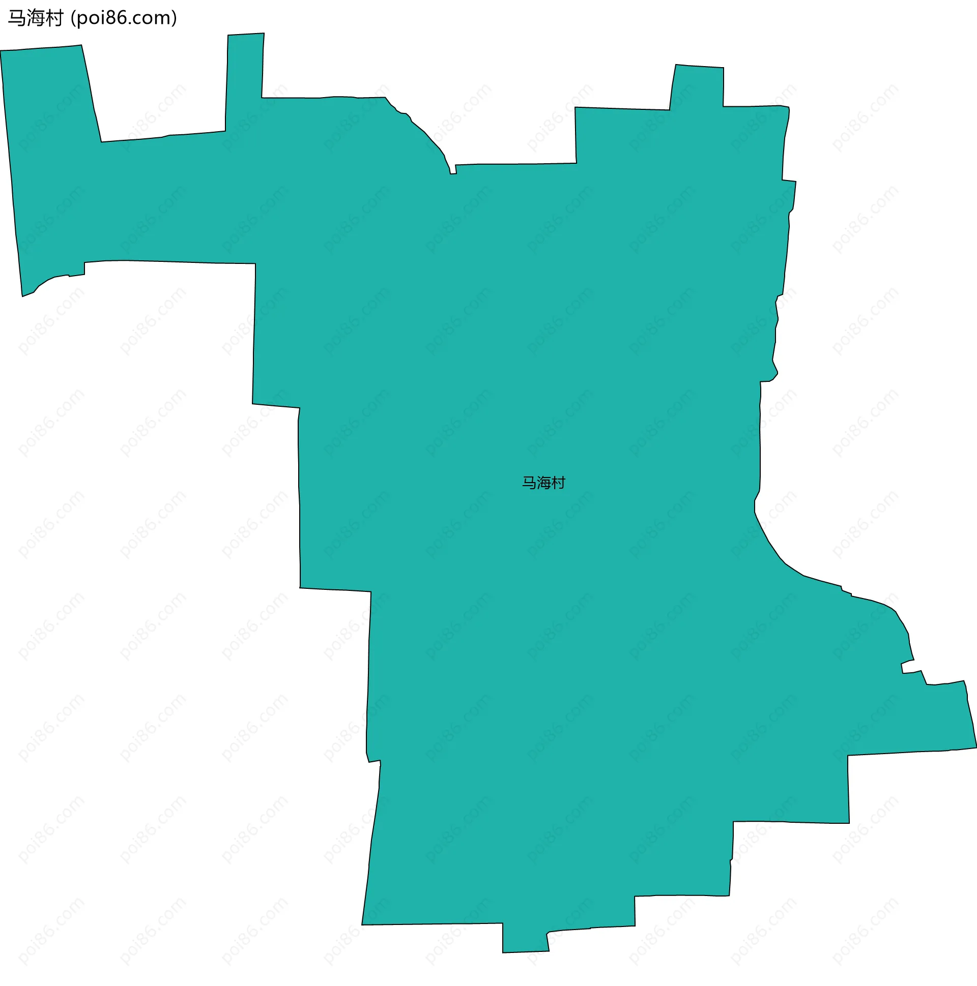 马海村边界地图