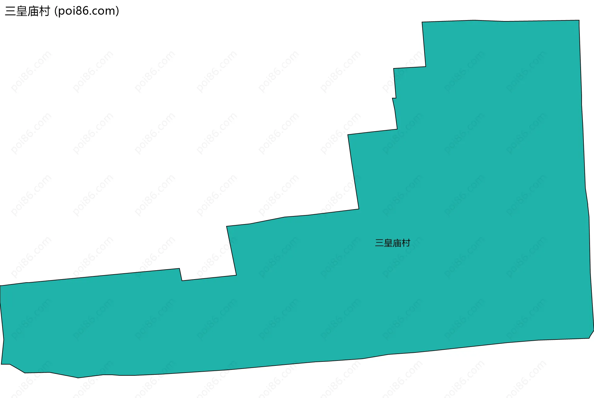 三皇庙村边界地图