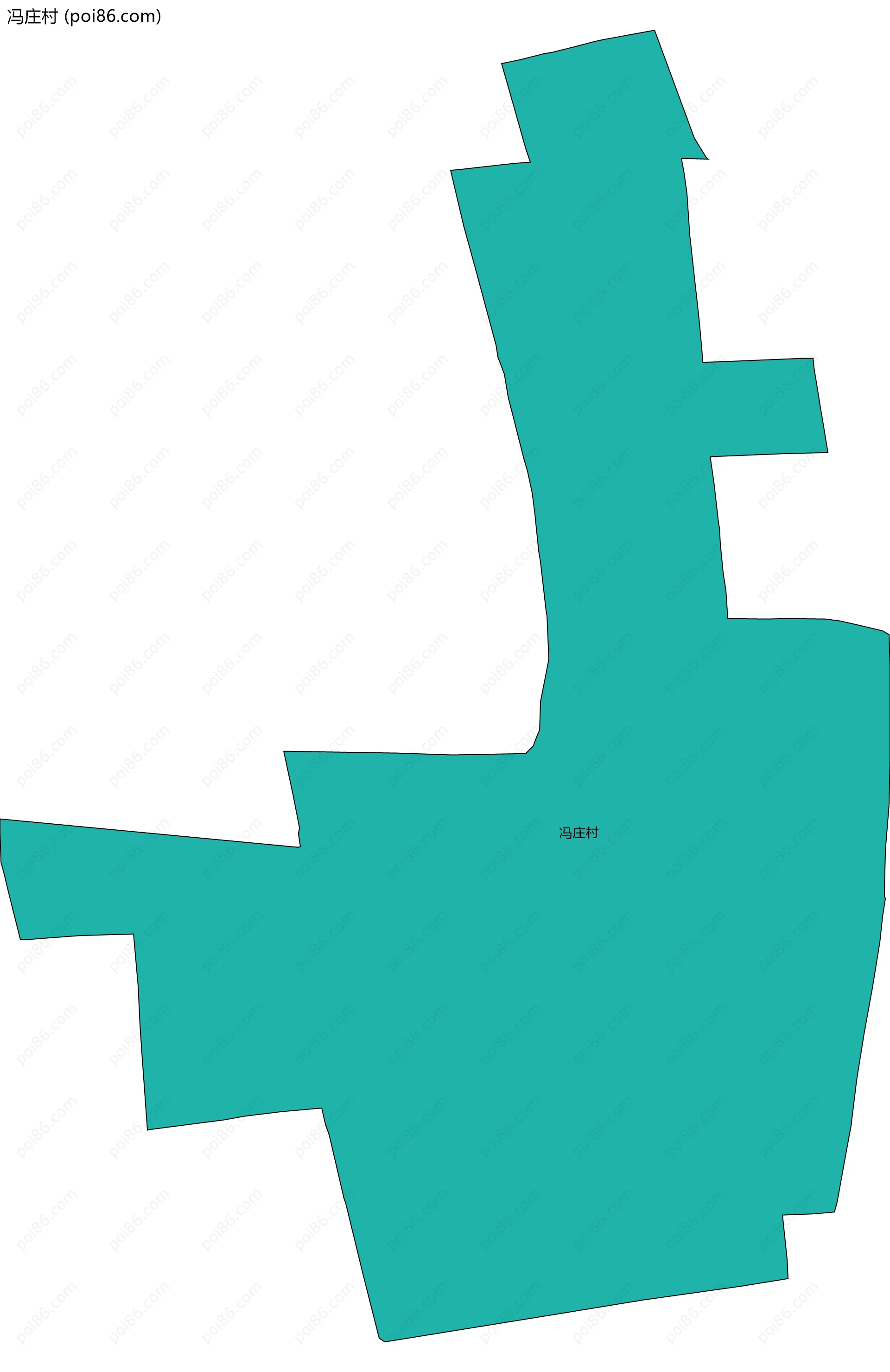 冯庄村边界地图