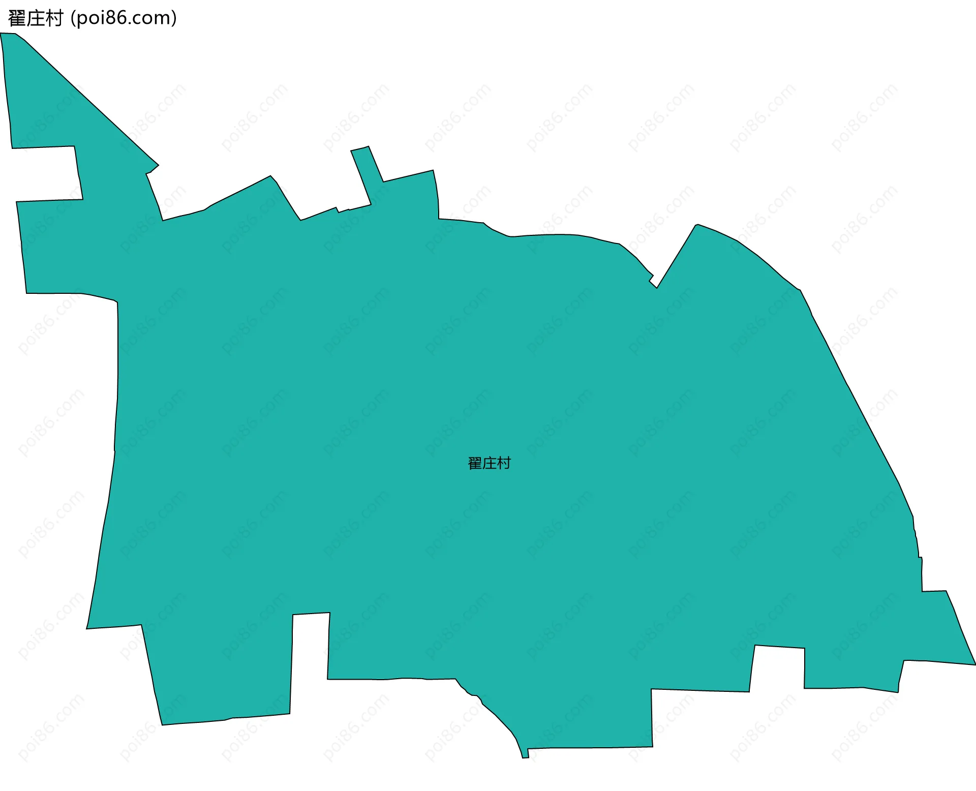 翟庄村边界地图