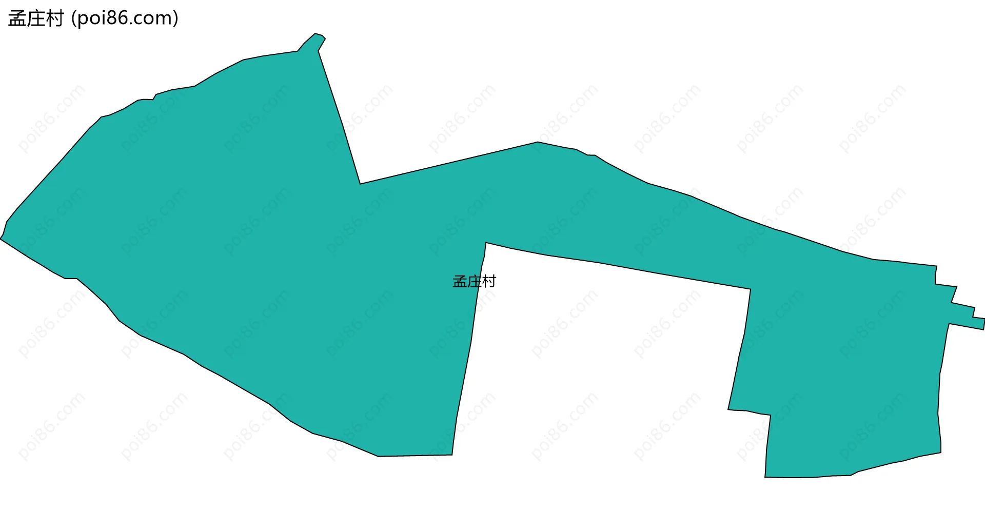 孟庄村边界地图