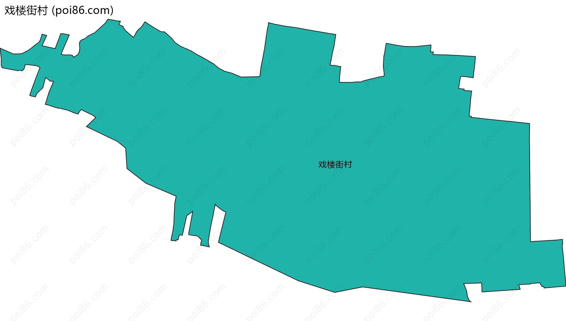 戏楼街村边界地图