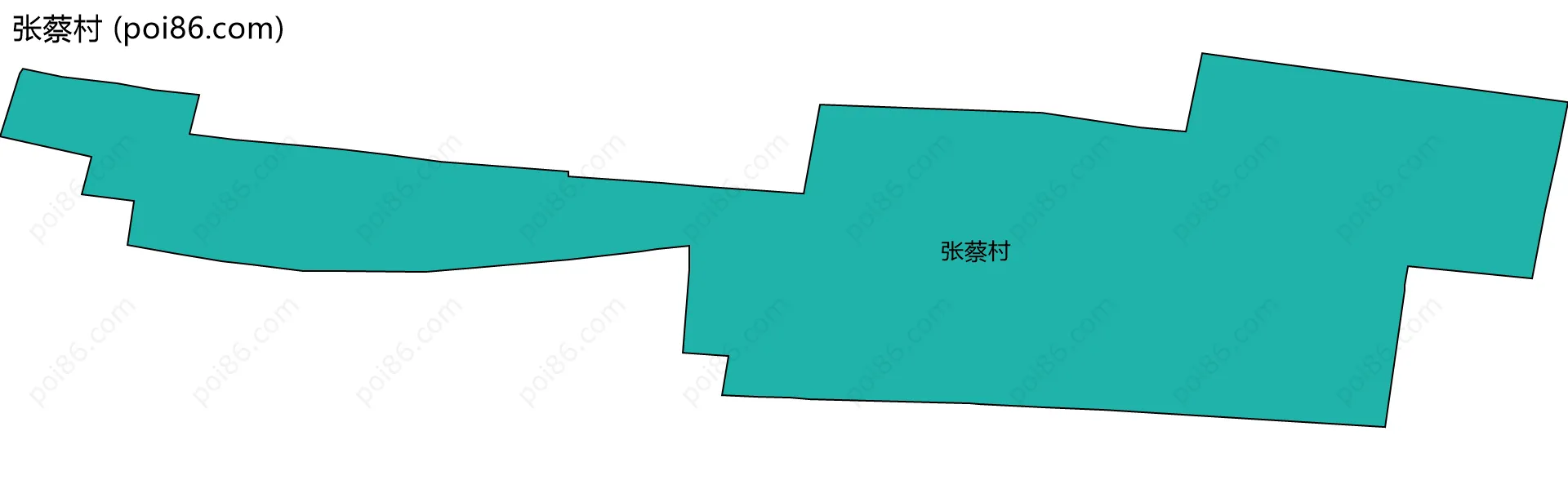 张蔡村边界地图