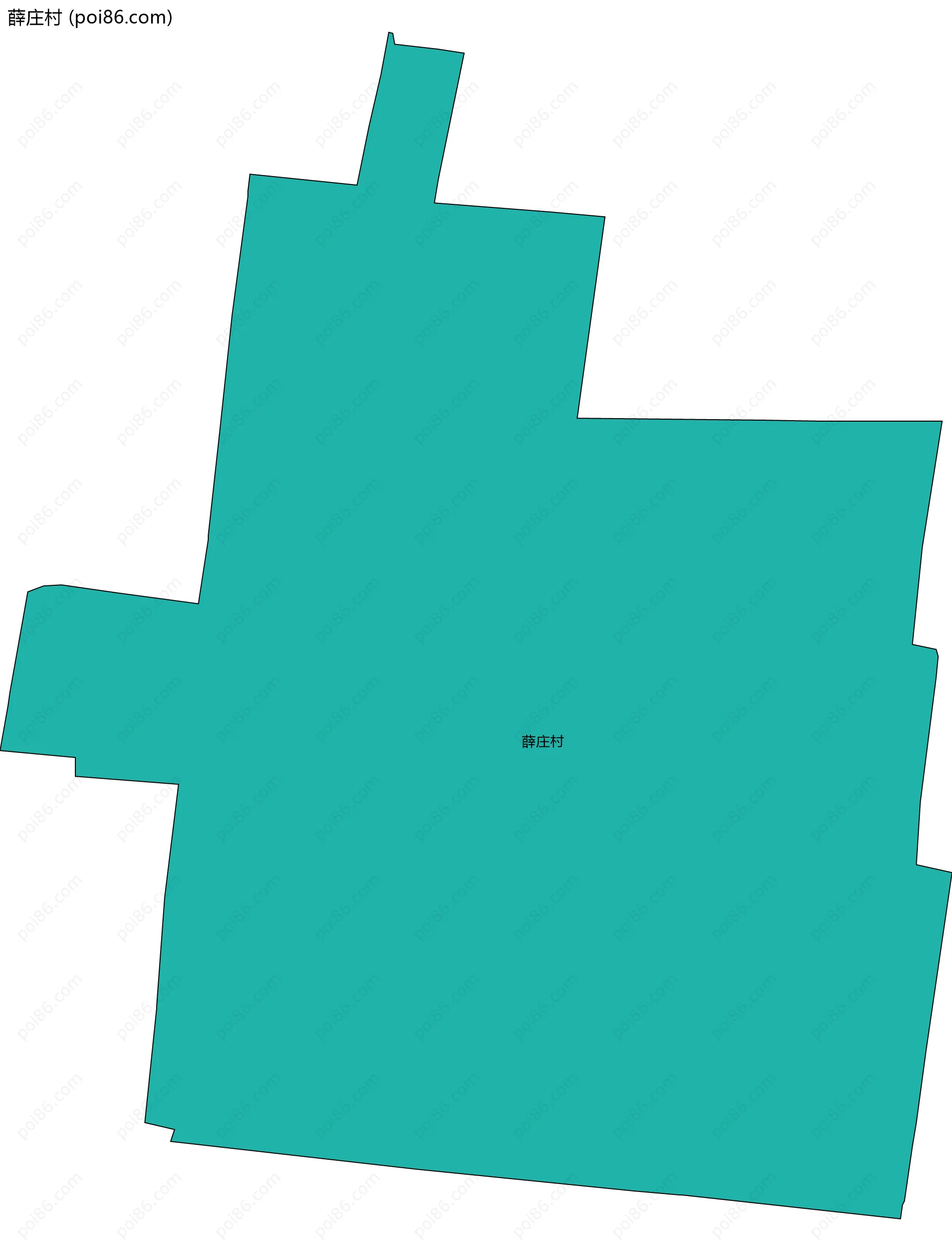 薛庄村边界地图