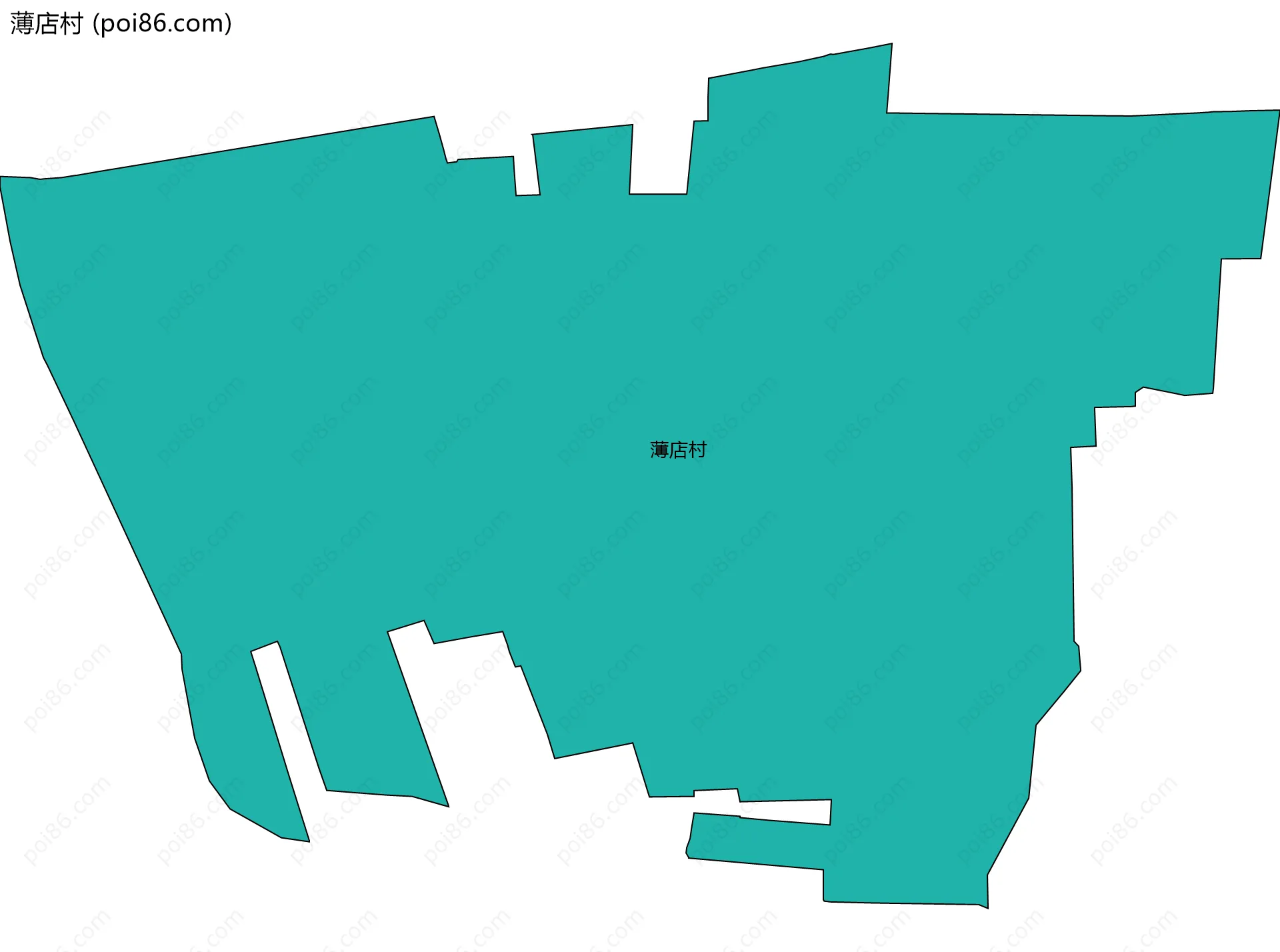 薄店村边界地图