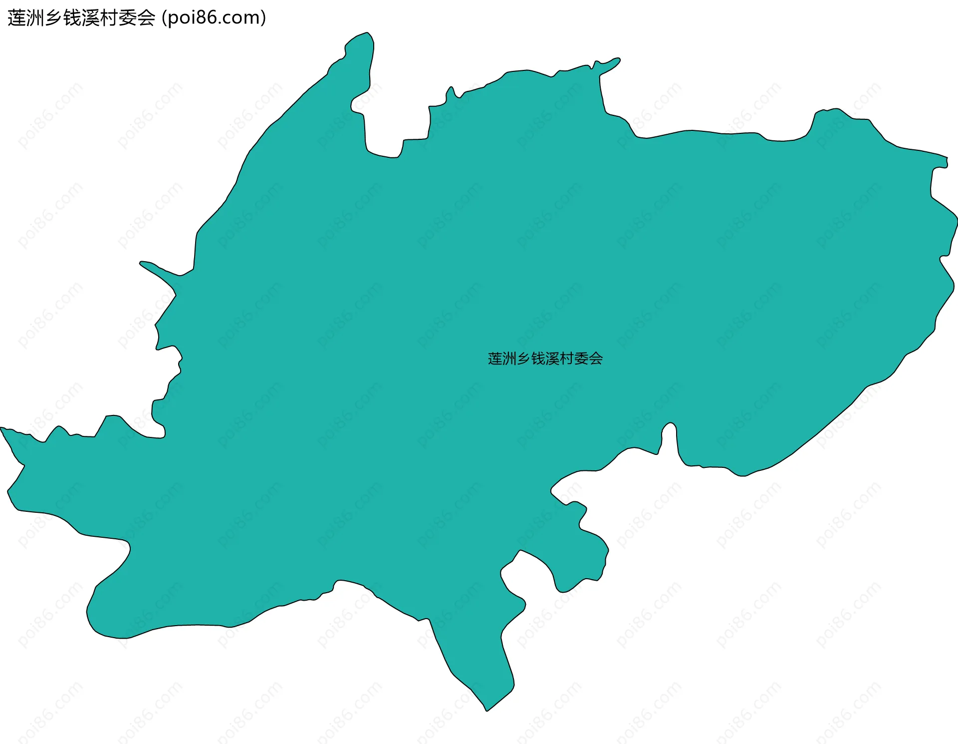 莲洲乡钱溪村委会边界地图