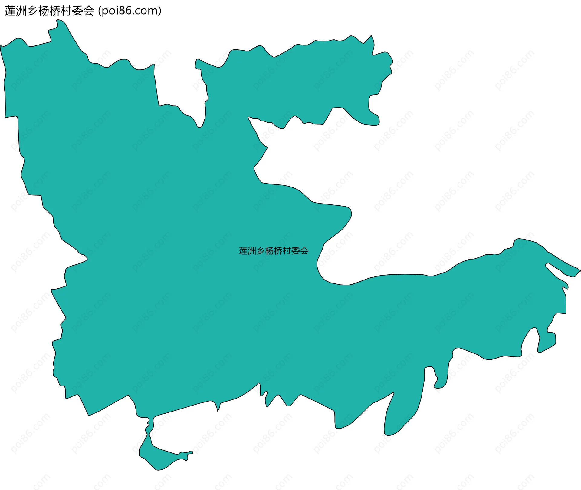 莲洲乡杨桥村委会边界地图