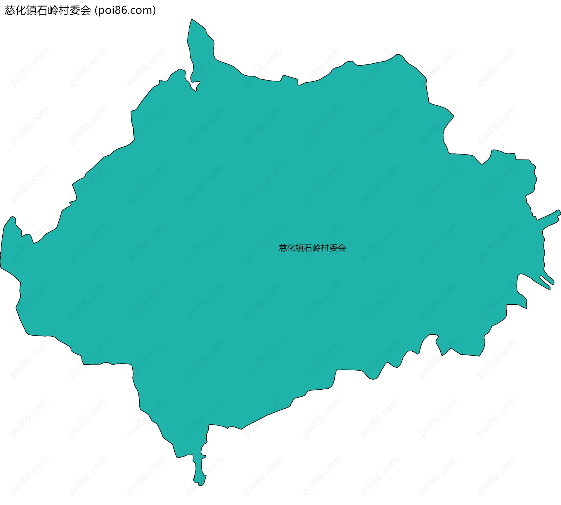 慈化镇石岭村委会边界地图