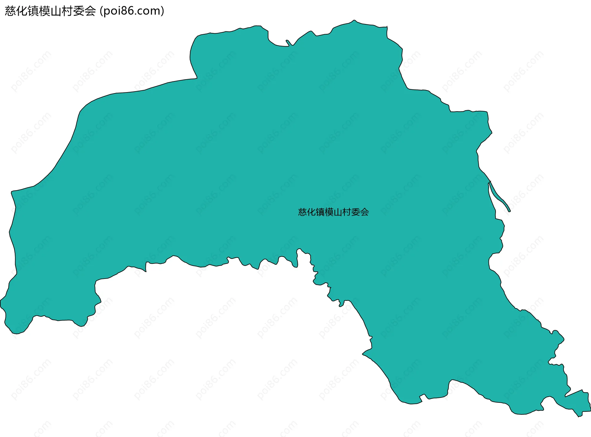 慈化镇模山村委会边界地图