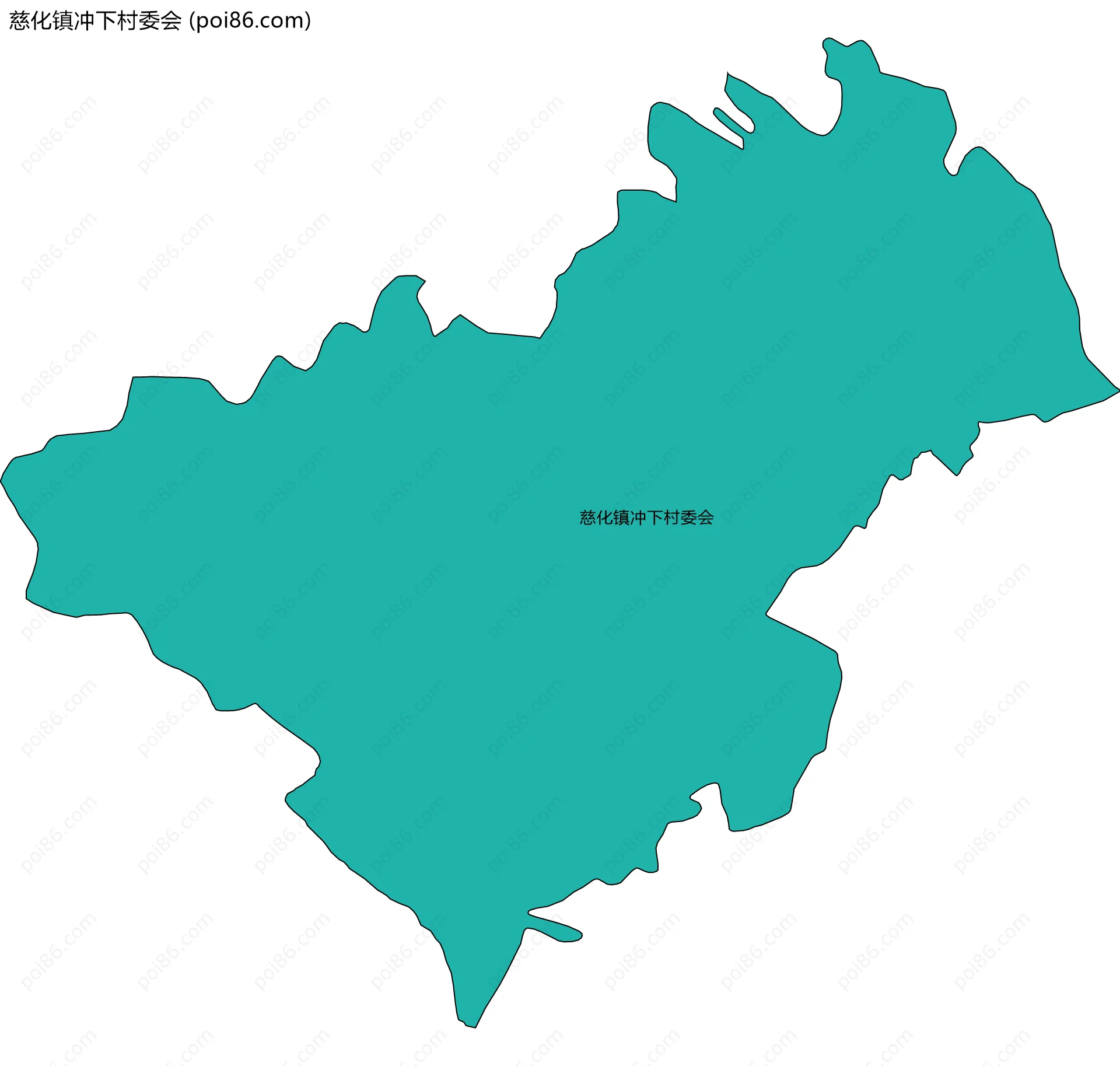 慈化镇冲下村委会边界地图