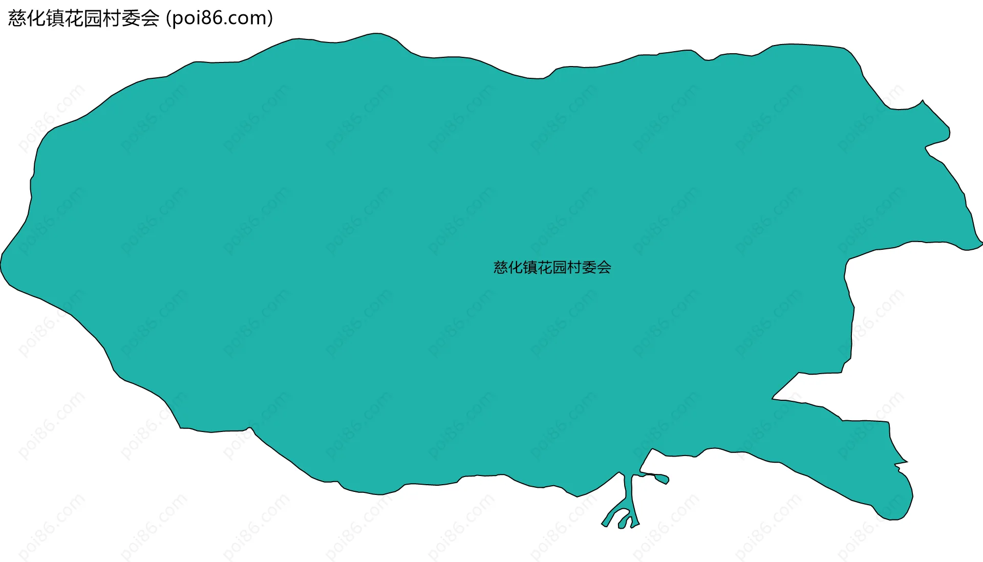 慈化镇花园村委会边界地图