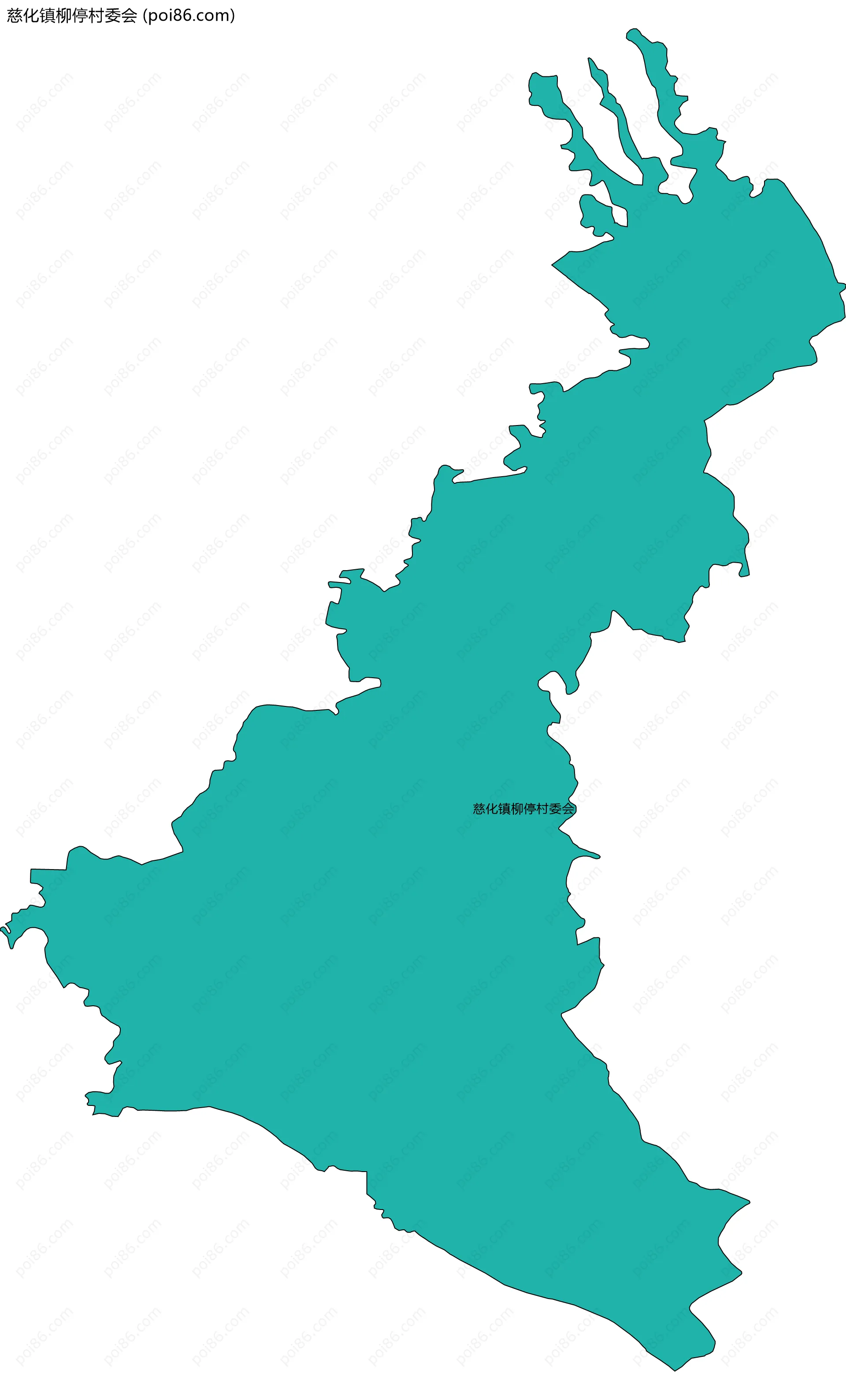 慈化镇柳停村委会边界地图