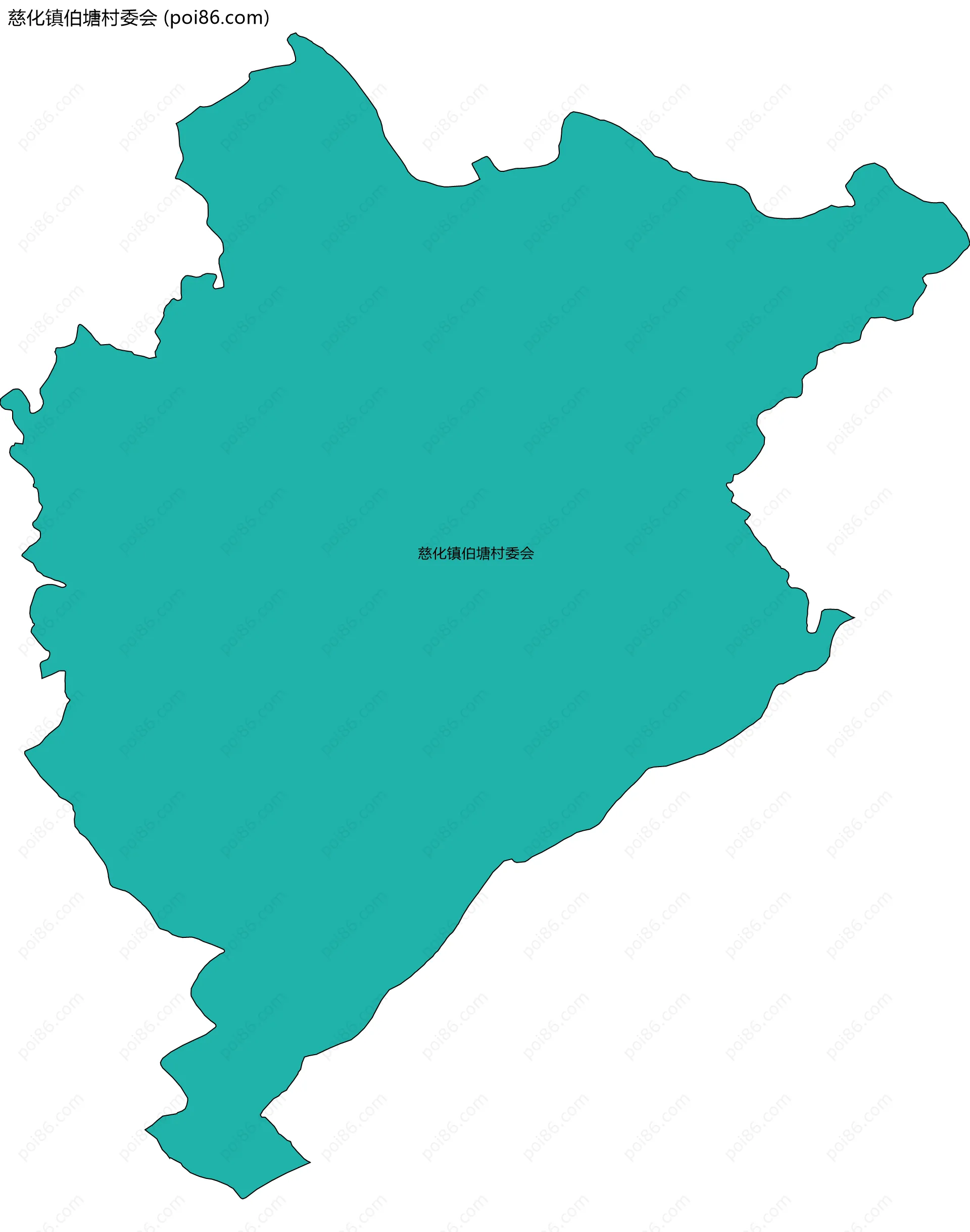 慈化镇伯塘村委会边界地图