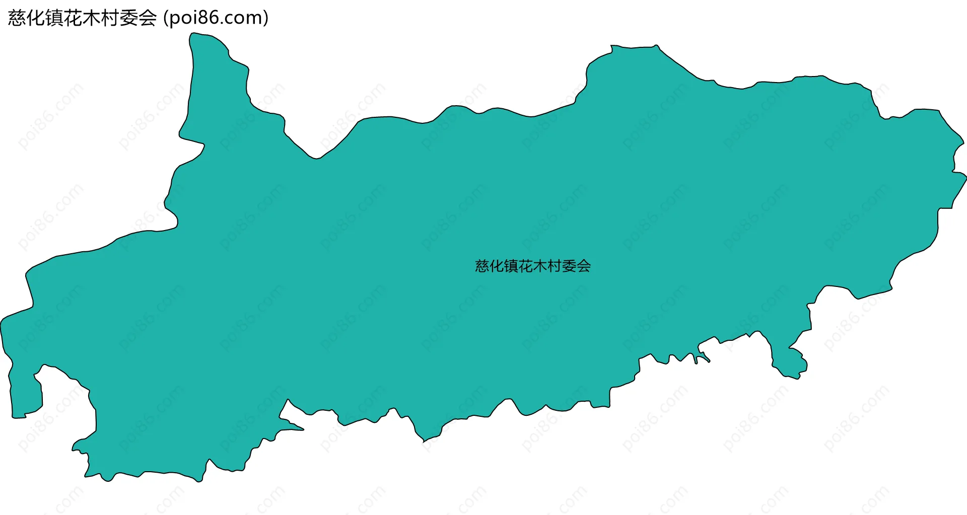 慈化镇花木村委会边界地图