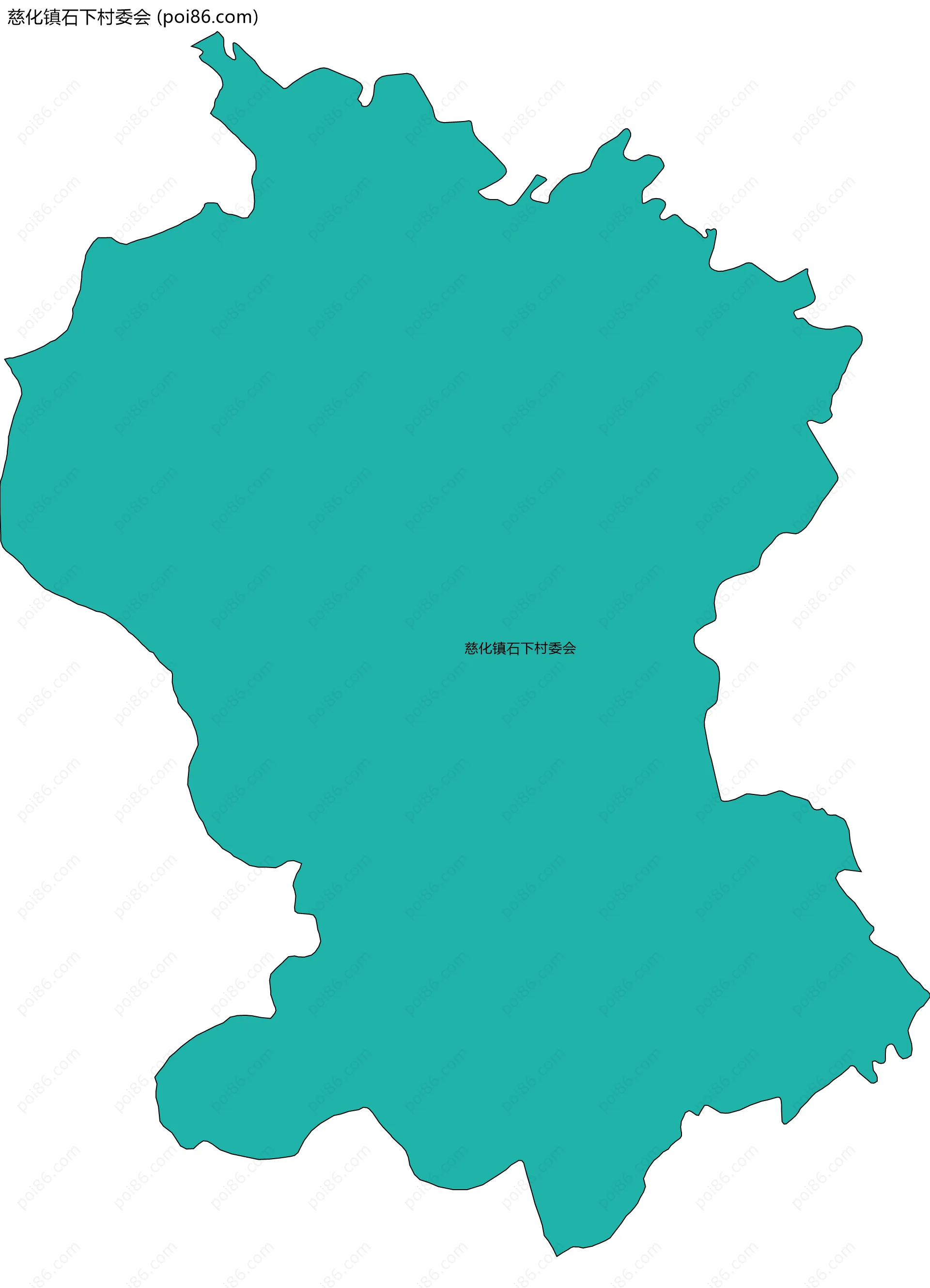 慈化镇石下村委会边界地图