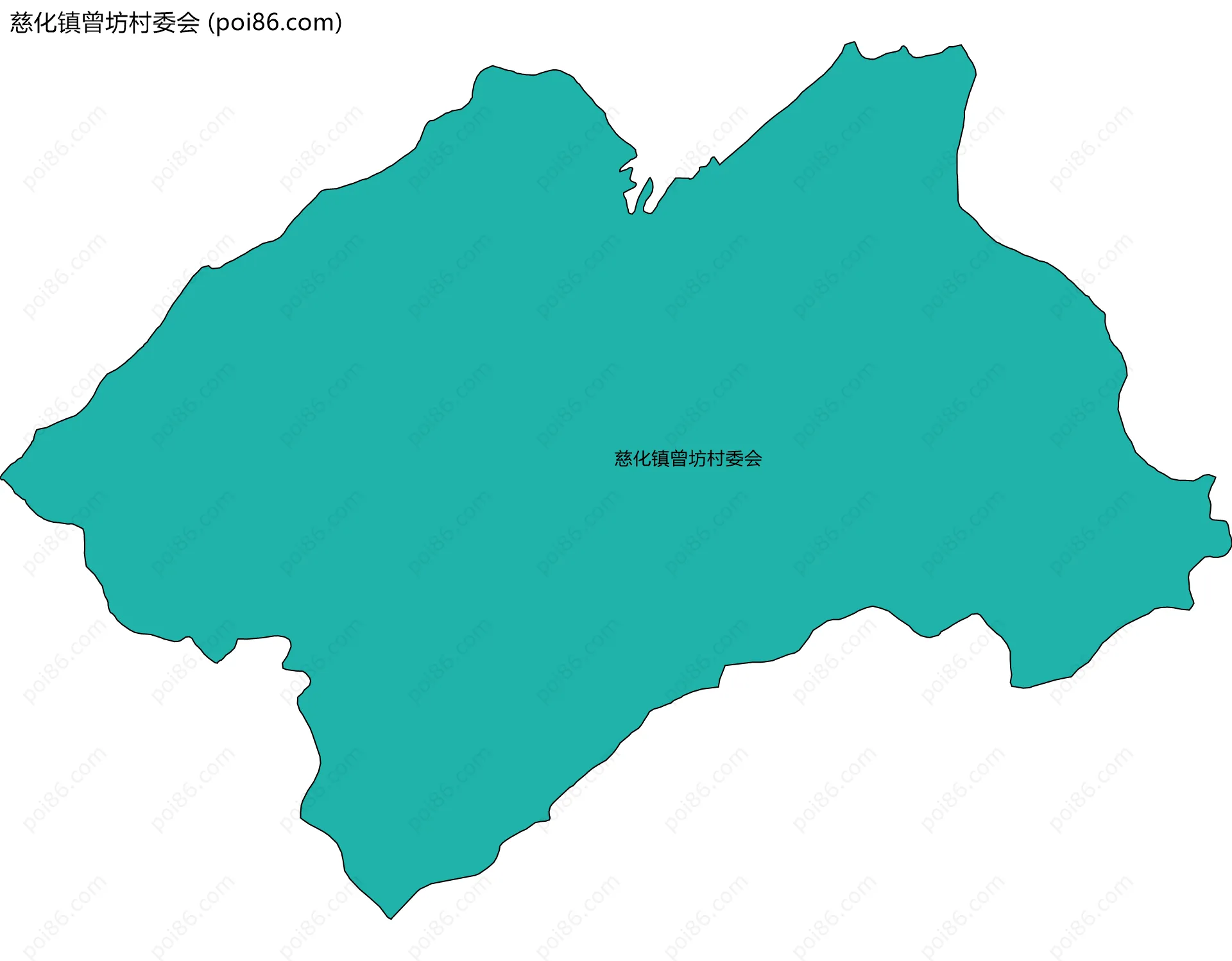 慈化镇曾坊村委会边界地图