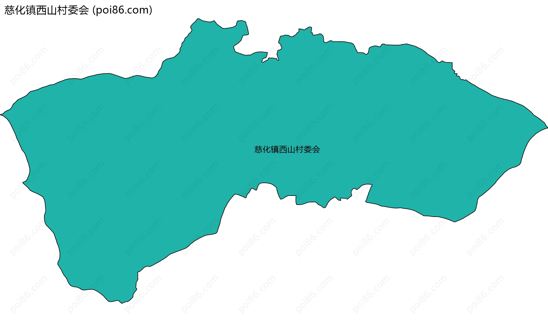 慈化镇西山村委会边界地图