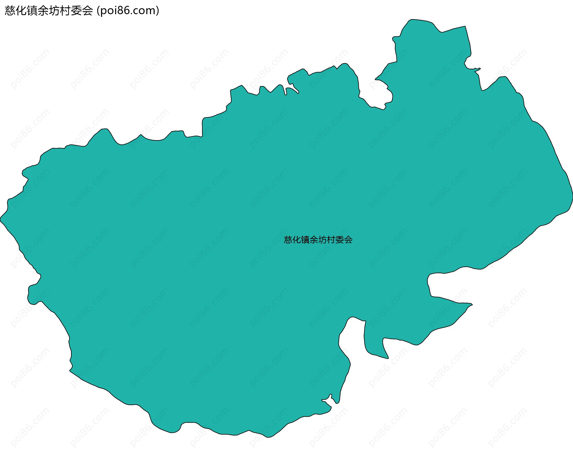 慈化镇余坊村委会边界地图