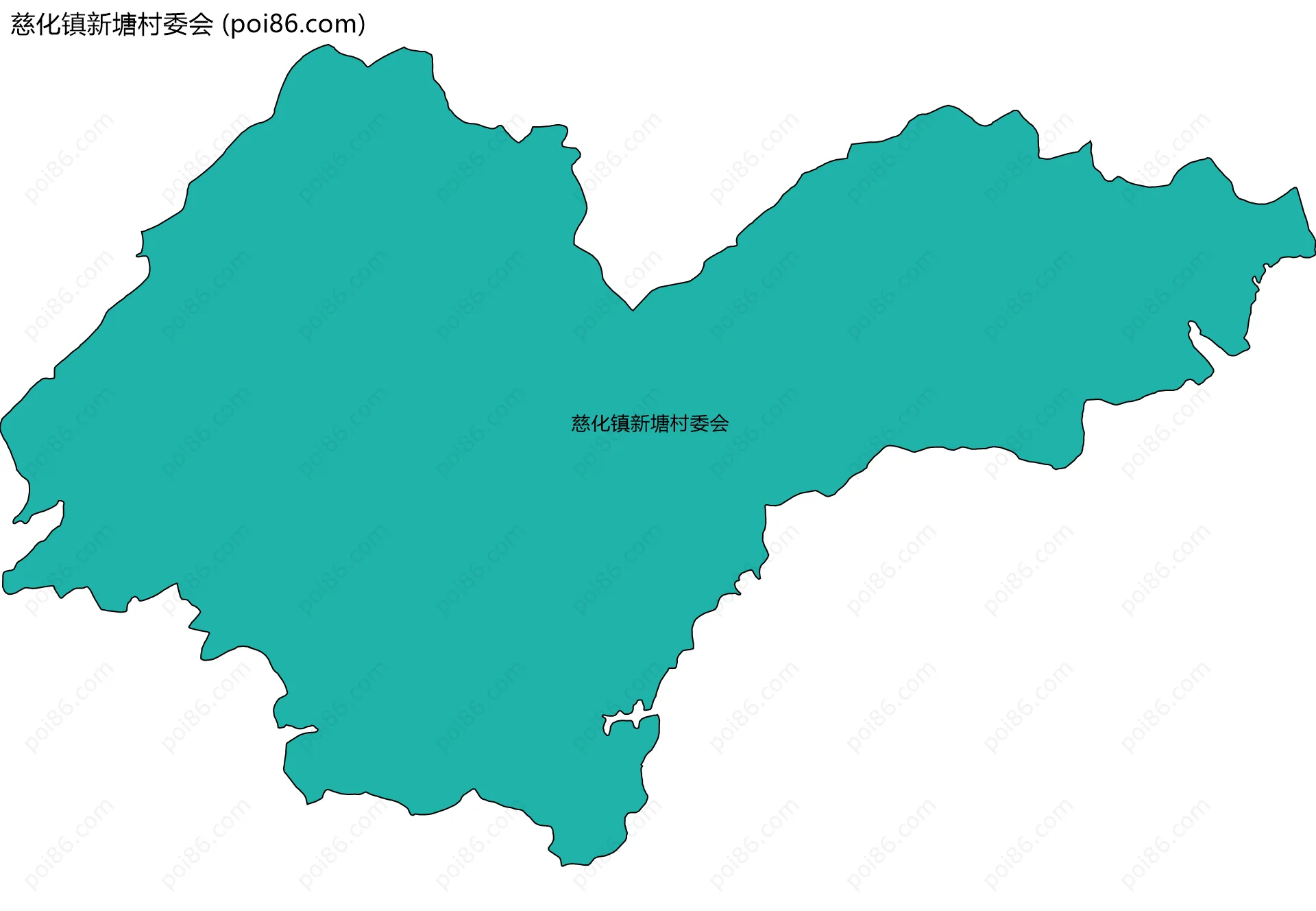 慈化镇新塘村委会边界地图