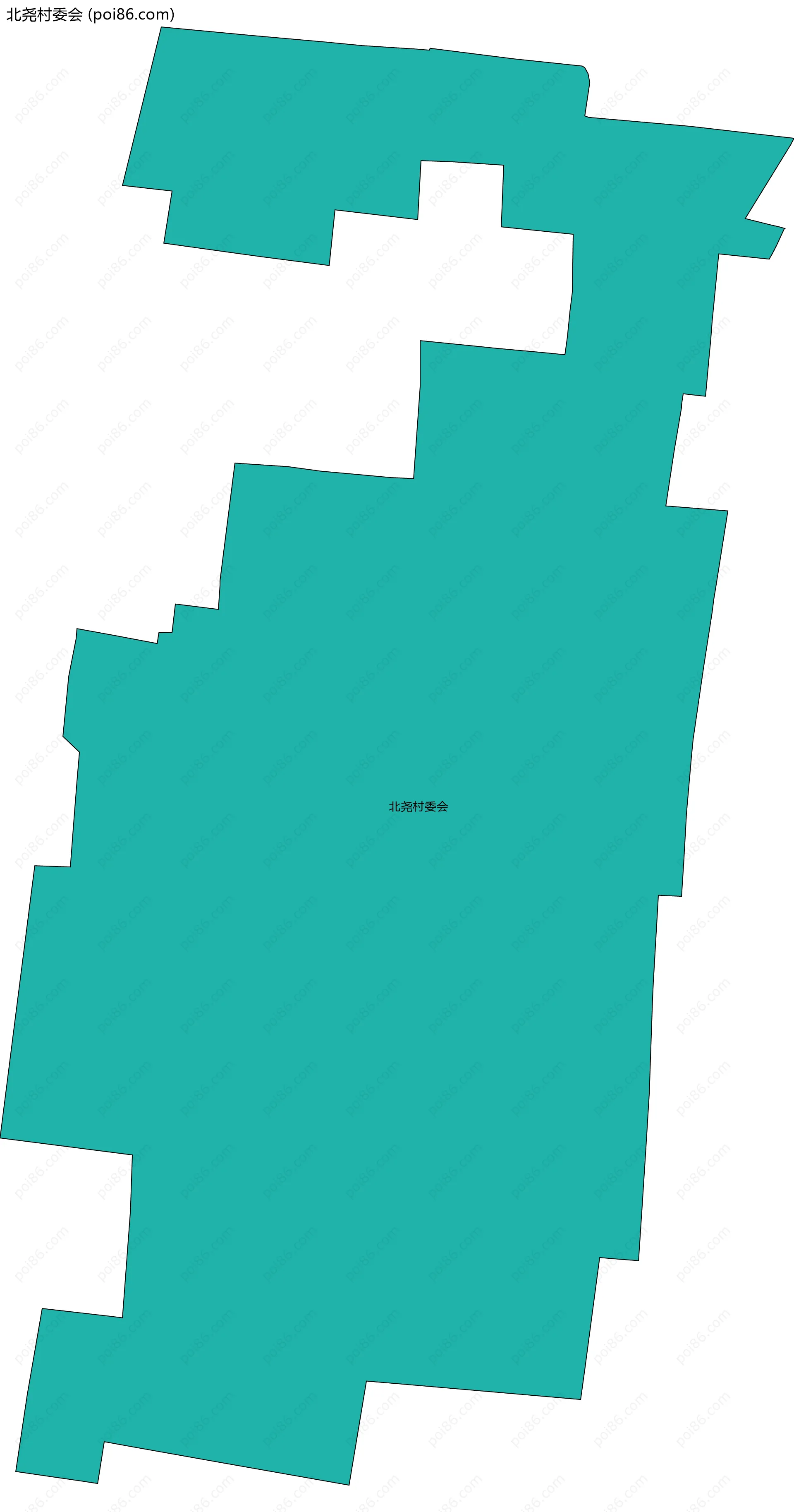 北尧村委会边界地图