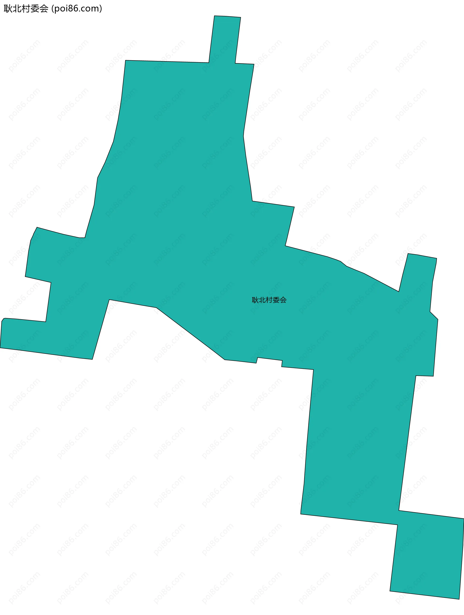 耿北村委会边界地图