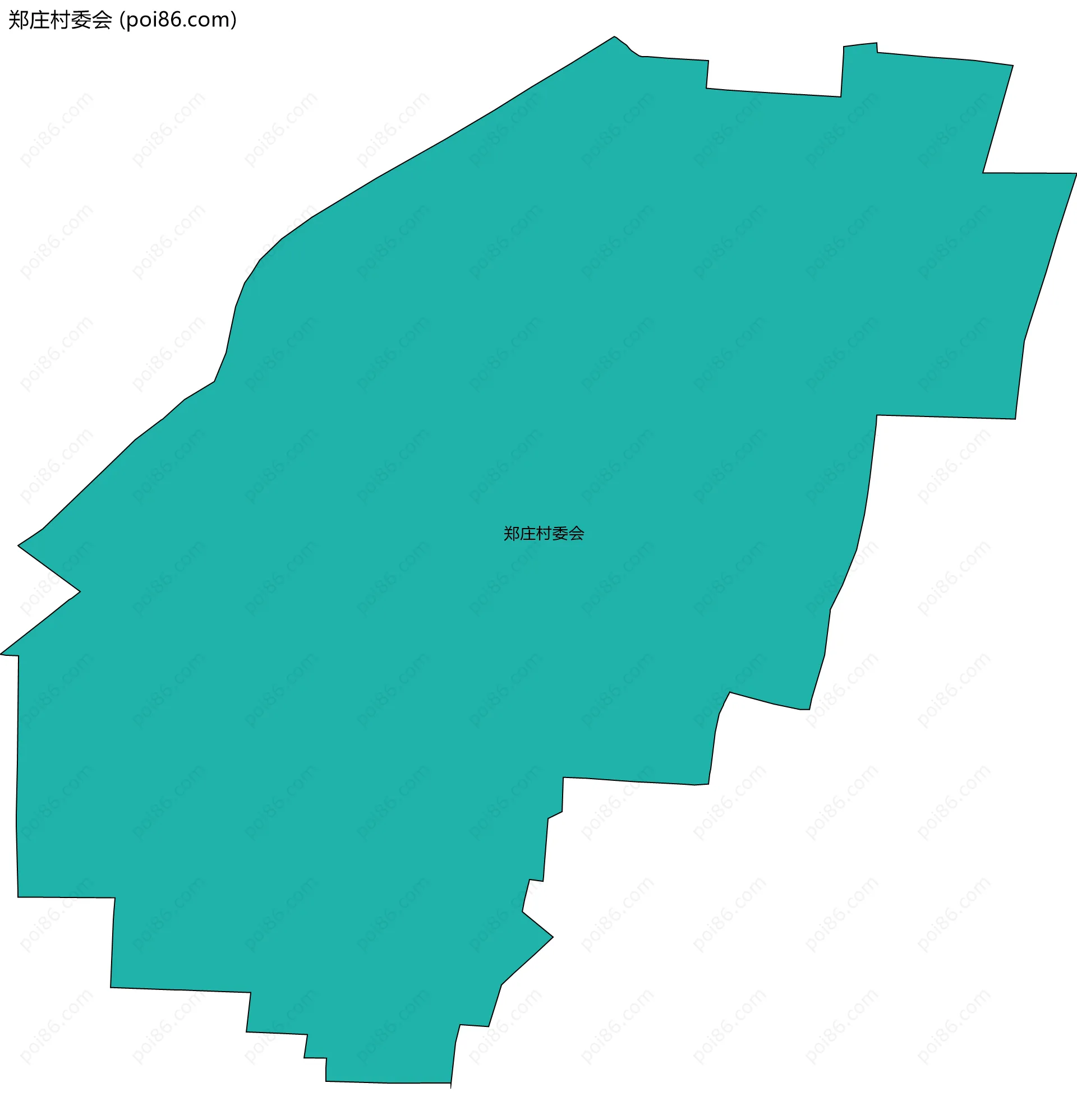 郑庄村委会边界地图