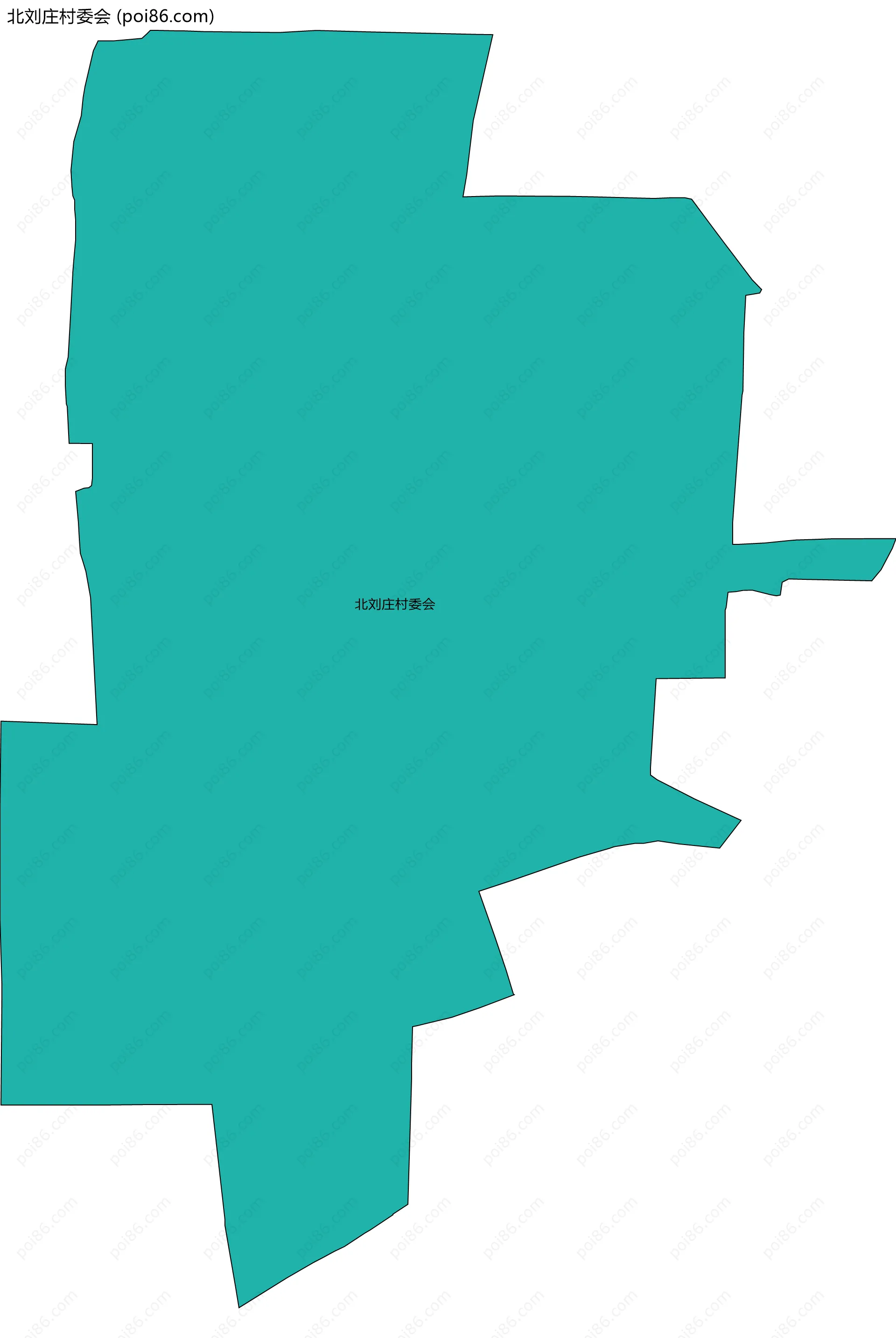 北刘庄村委会边界地图