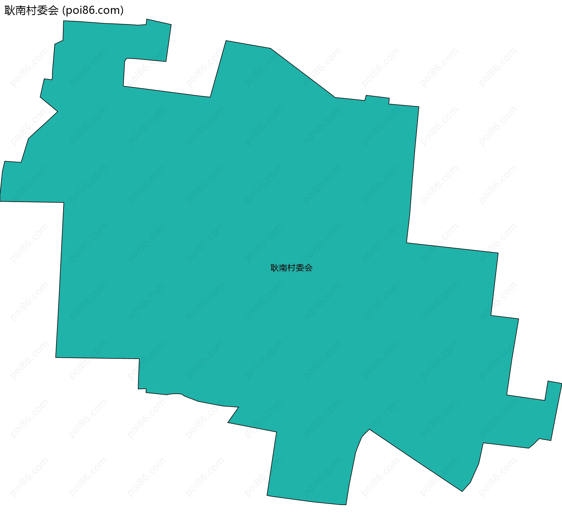 耿南村委会边界地图
