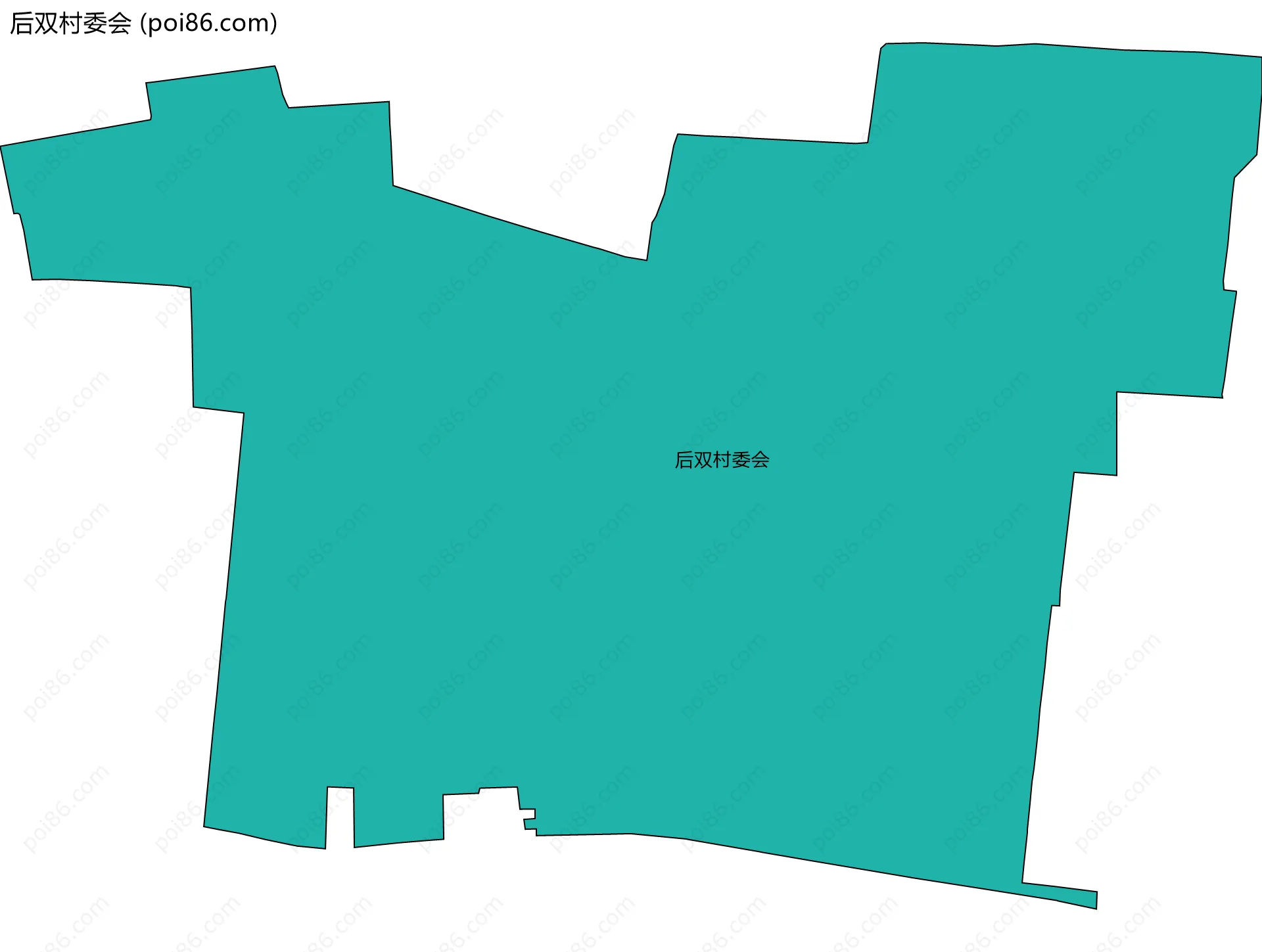 后双村委会边界地图