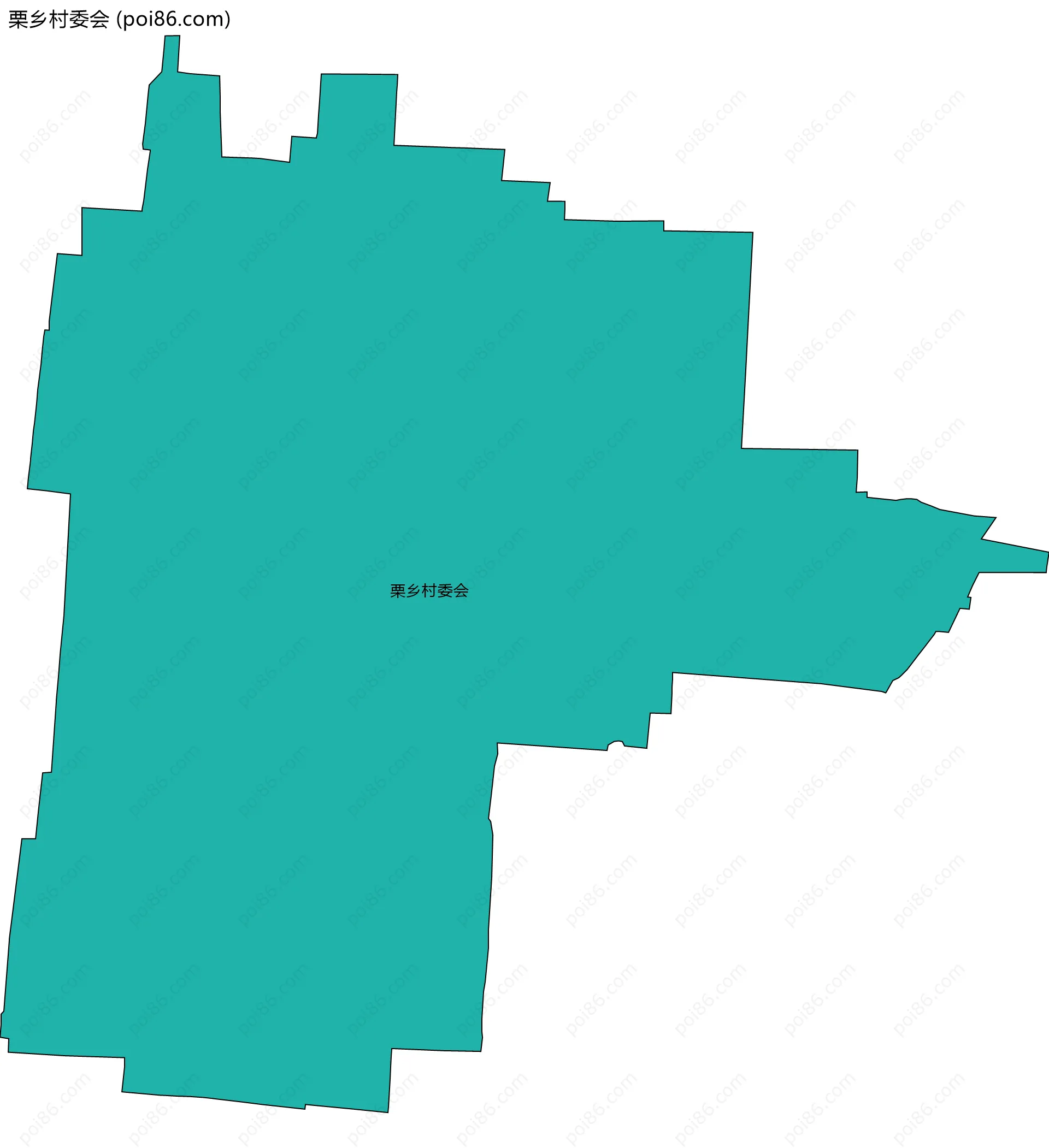 栗乡村委会边界地图