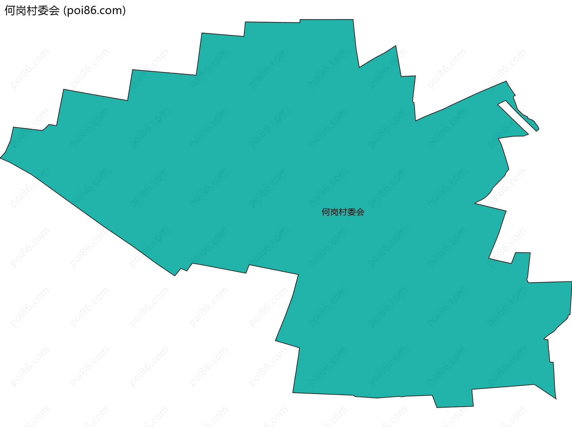 何岗村委会边界地图
