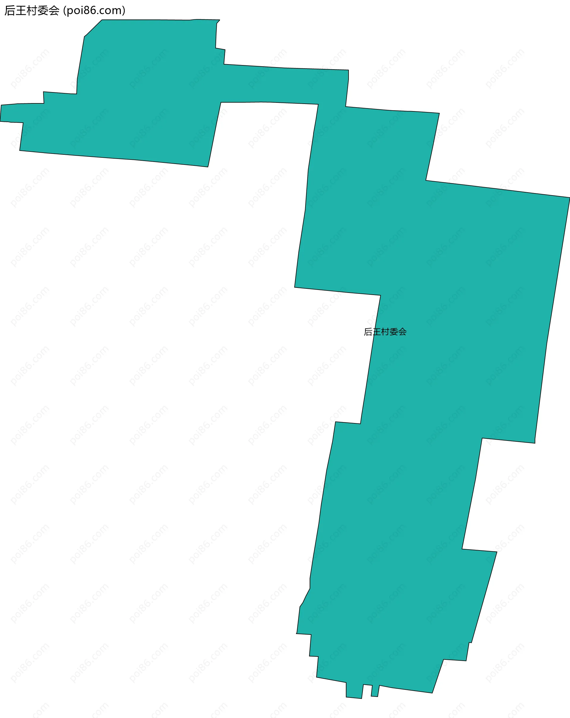 后王村委会边界地图