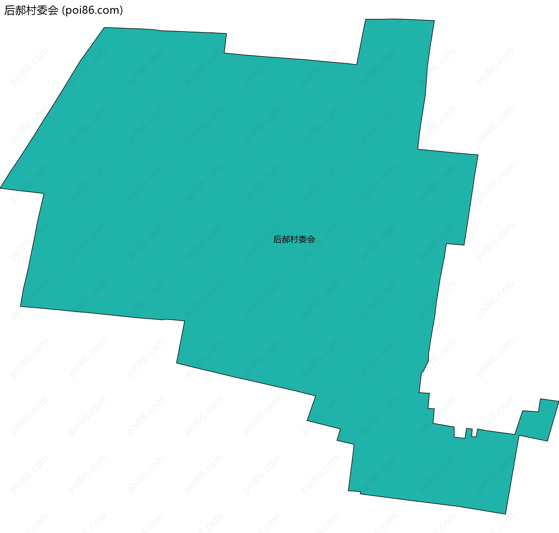 后郝村委会边界地图
