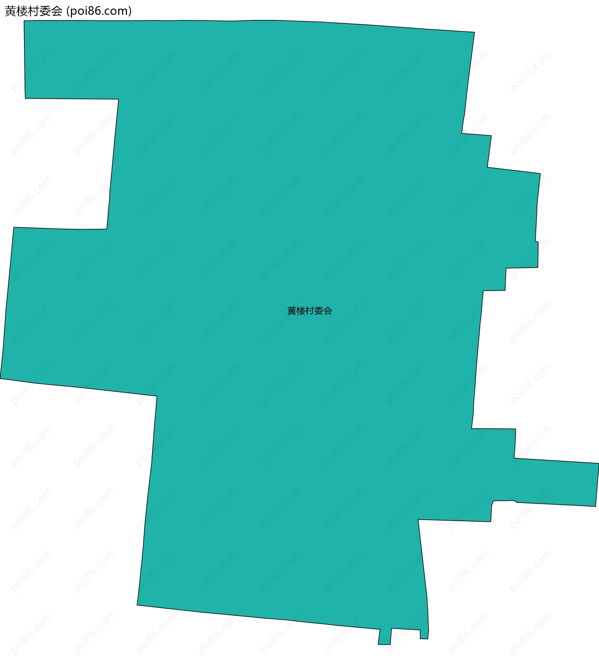 黄楼村委会边界地图