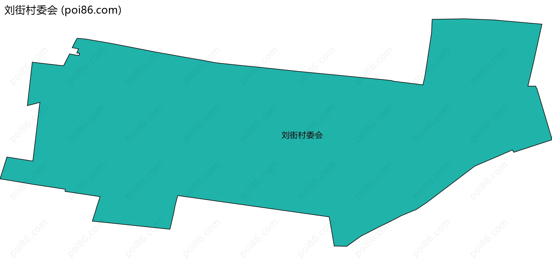 刘街村委会边界地图