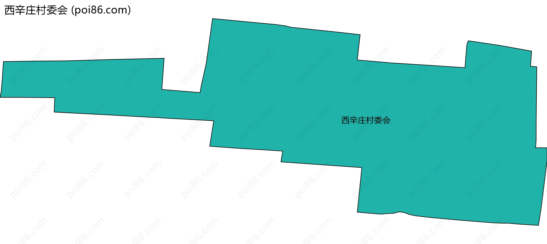 西辛庄村委会边界地图